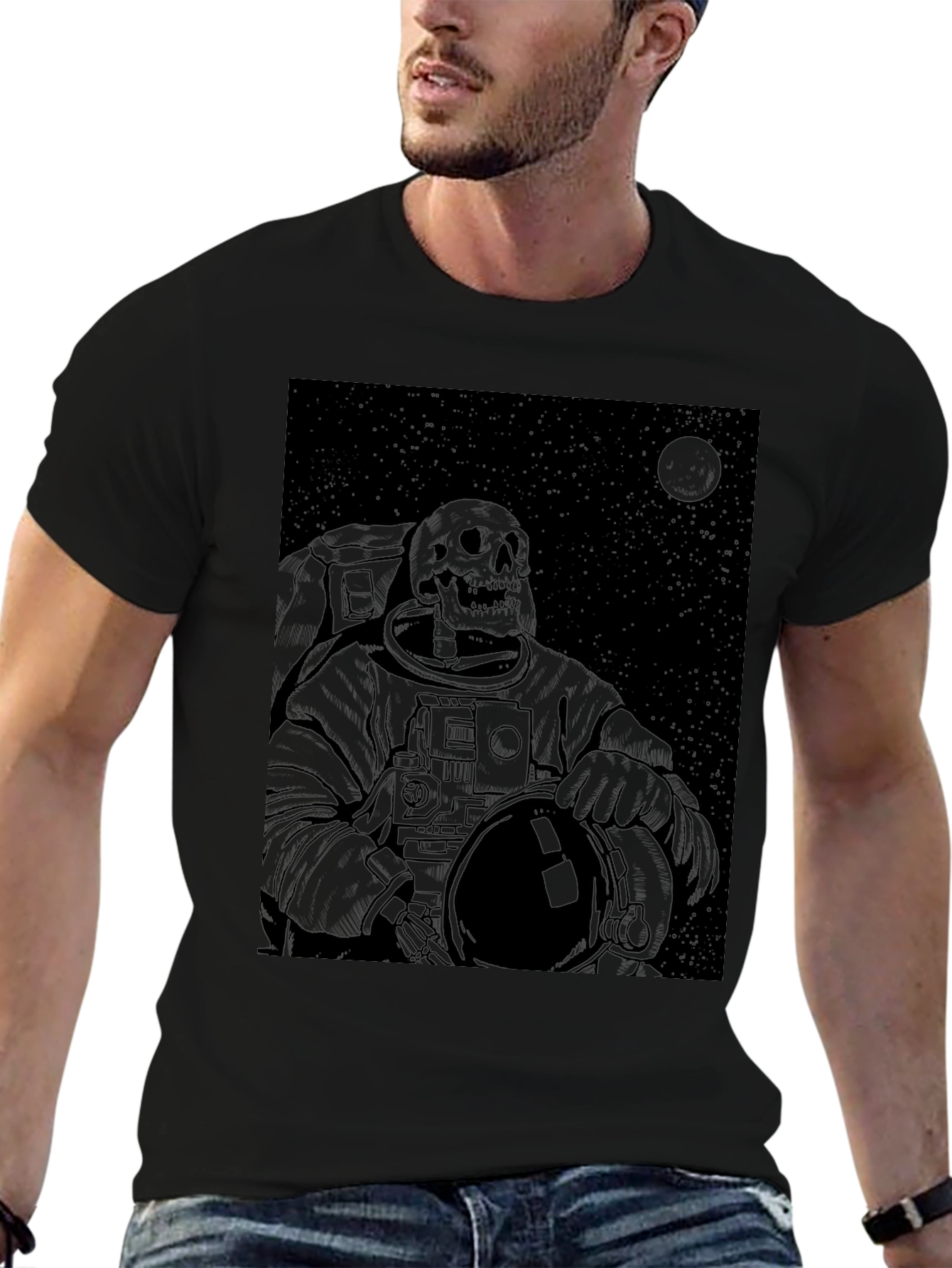 Astronaut Skeleton Graphic Tee