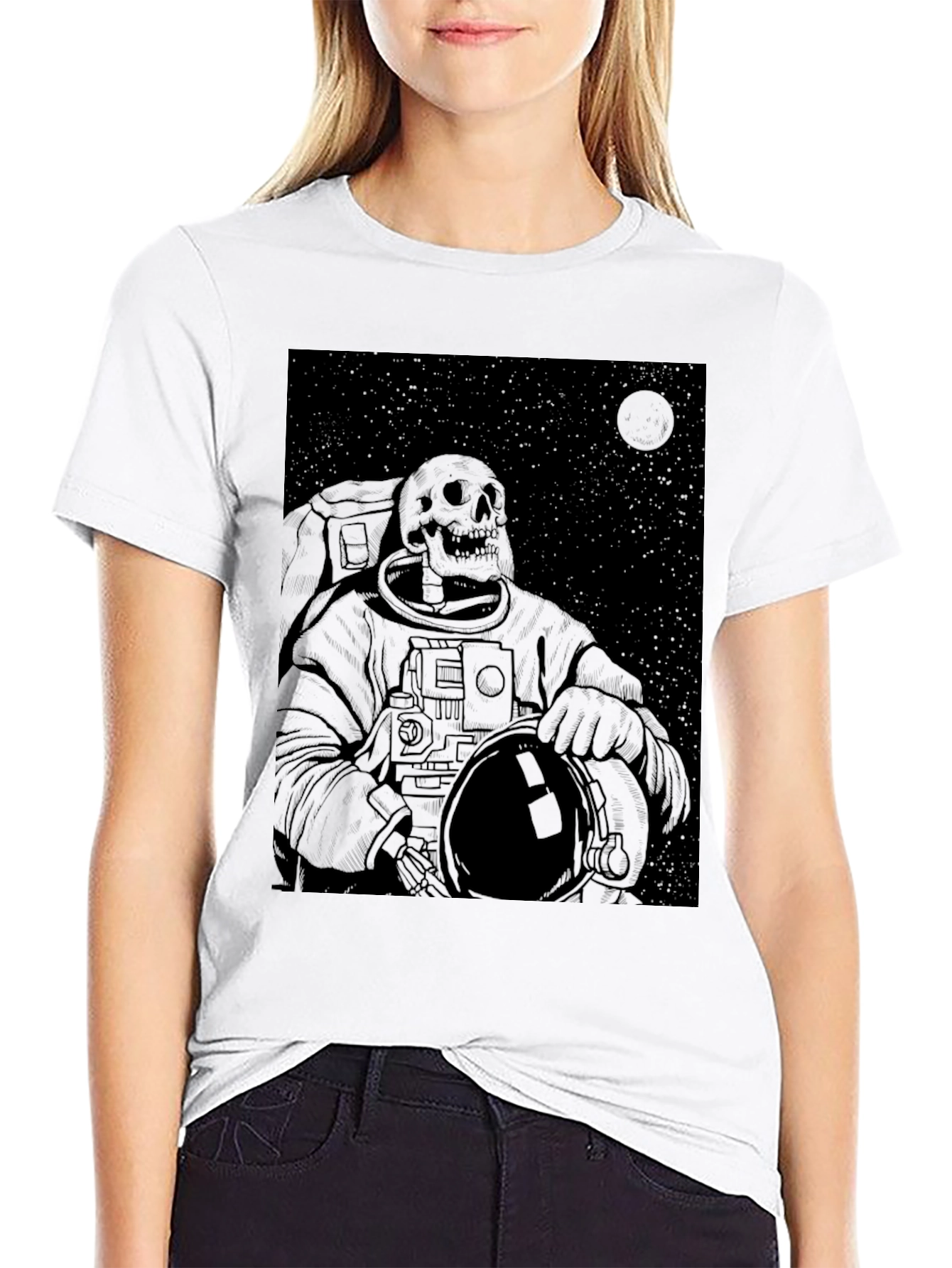 Astronaut Skeleton Graphic Tee