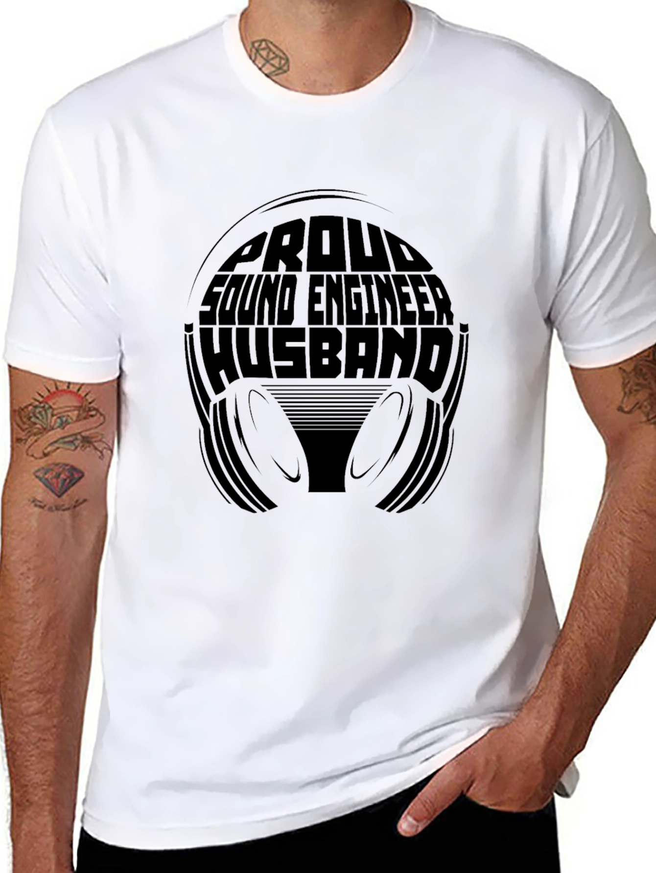 Proud Sound Engineer Husband Graphic Tee