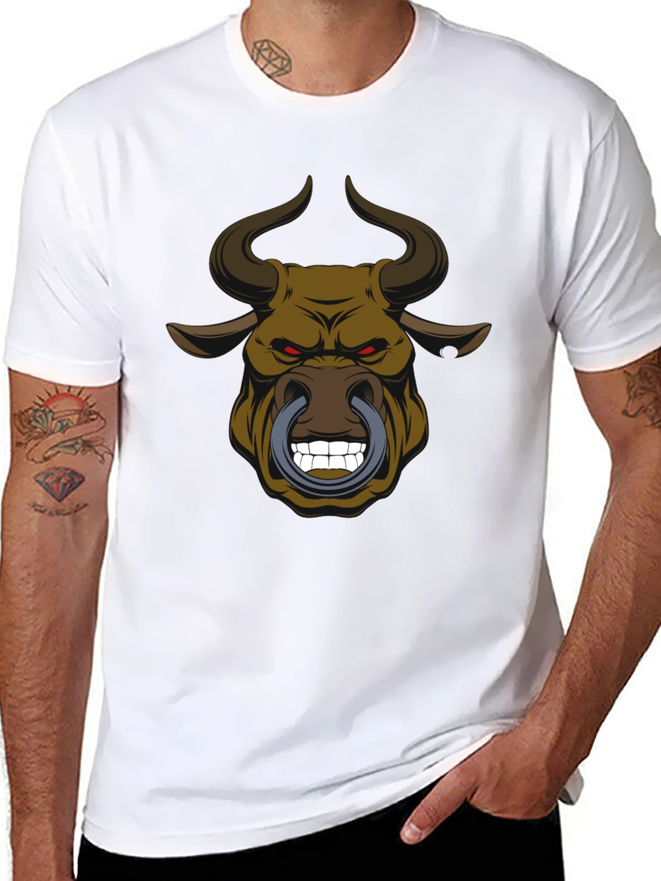 Bull Graphic T-Shirt - Bold Design