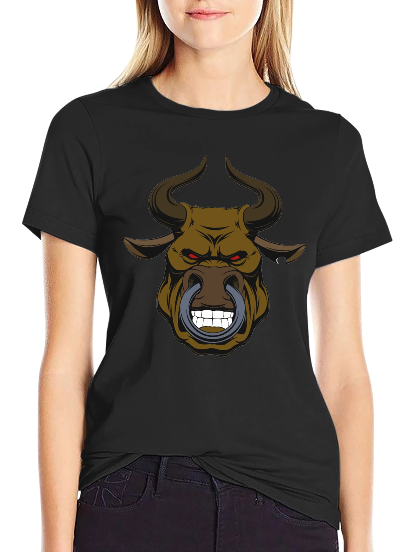Bull Graphic T-Shirt - Bold Design