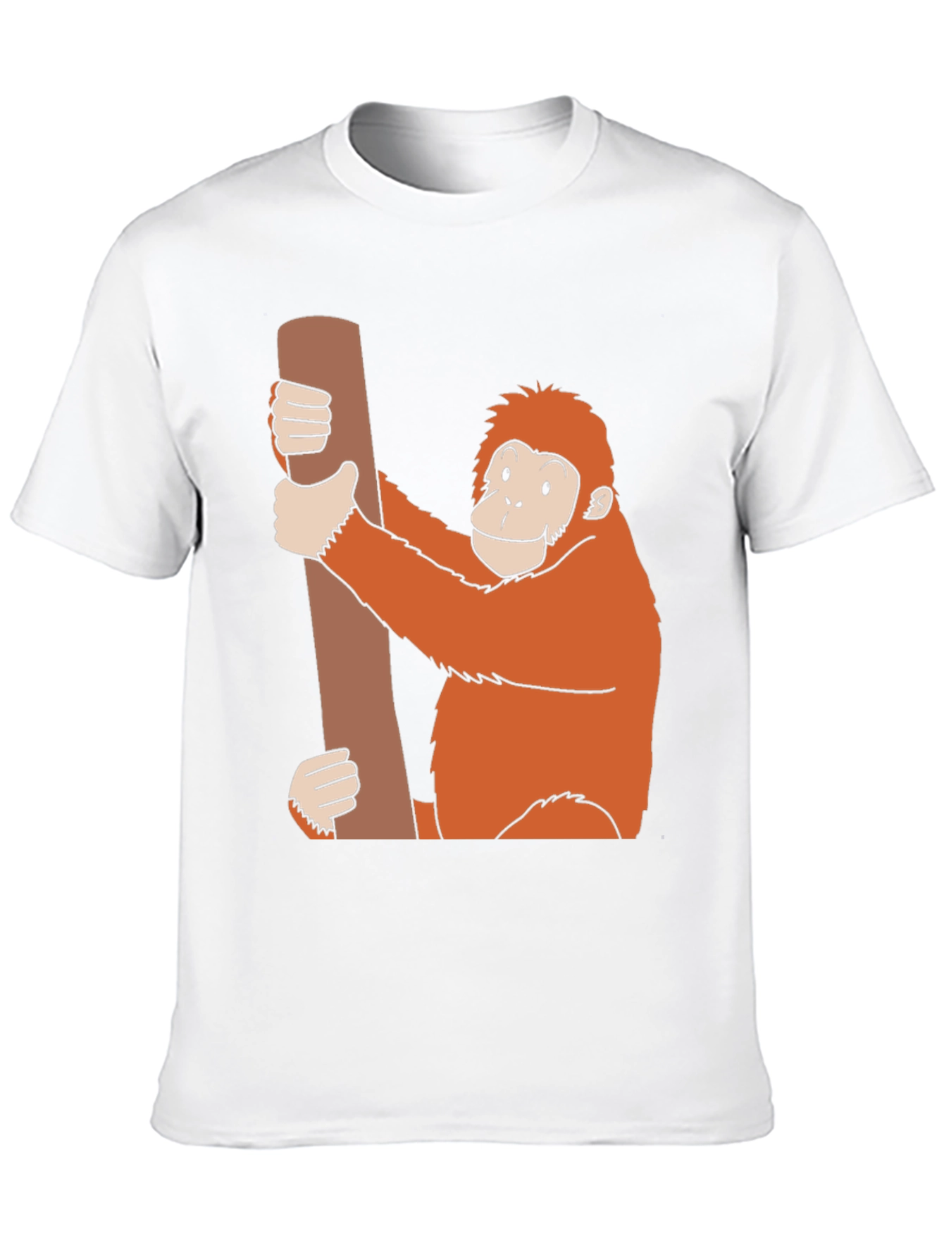 Orangutan Holding Log Graphic T-Shirt