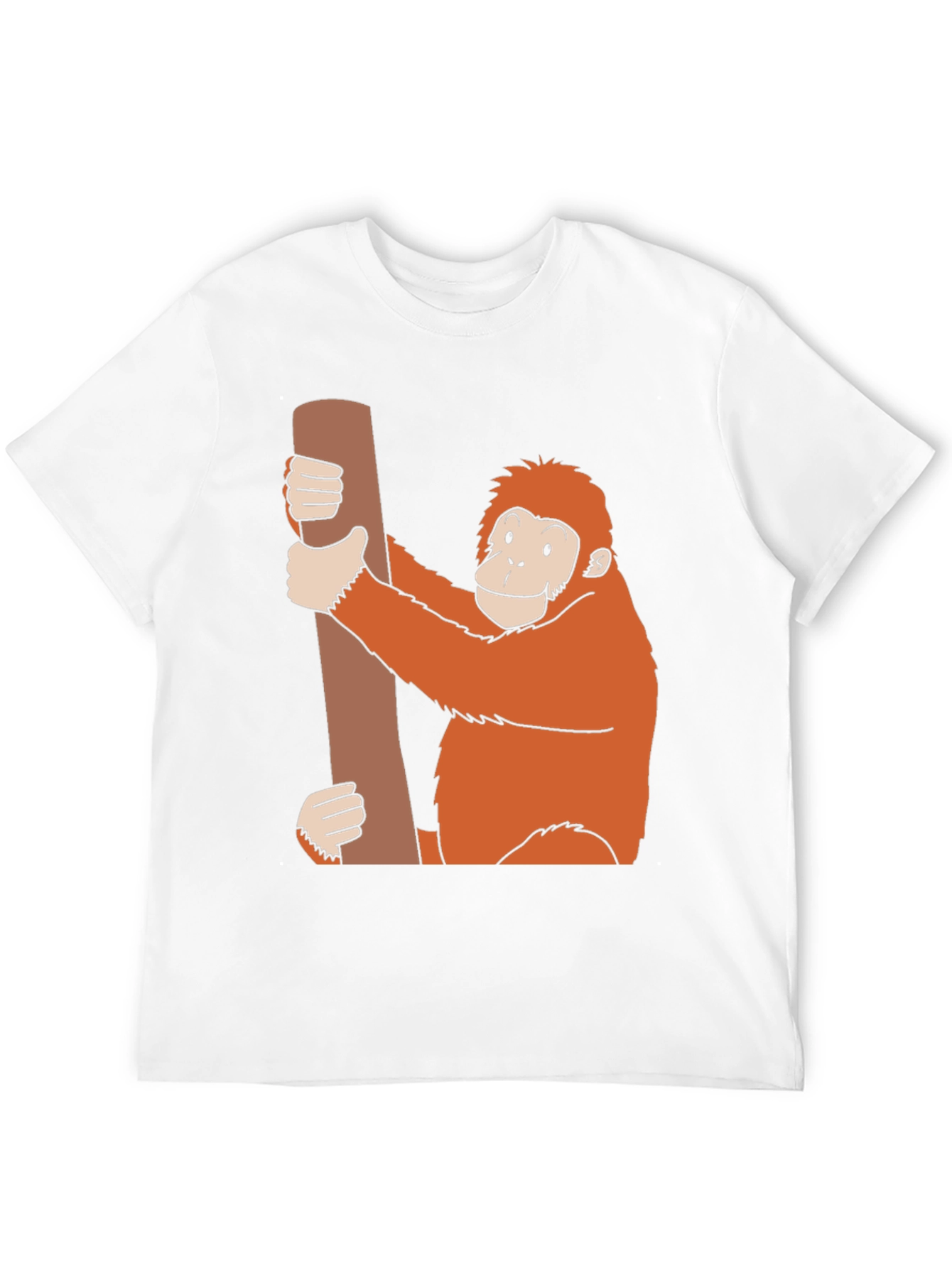 Orangutan Holding Log Graphic T-Shirt