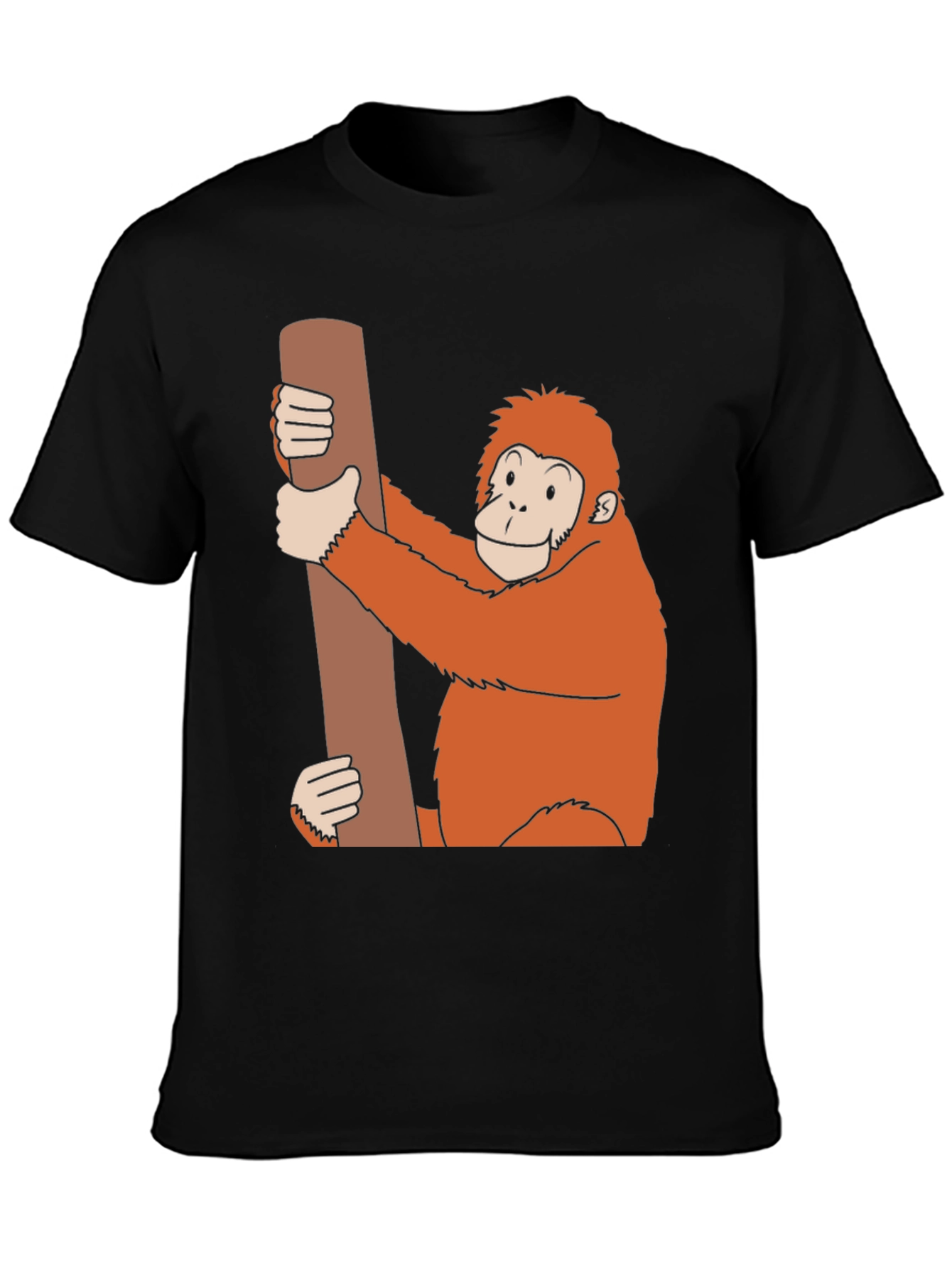 Orangutan Holding Log Graphic T-Shirt
