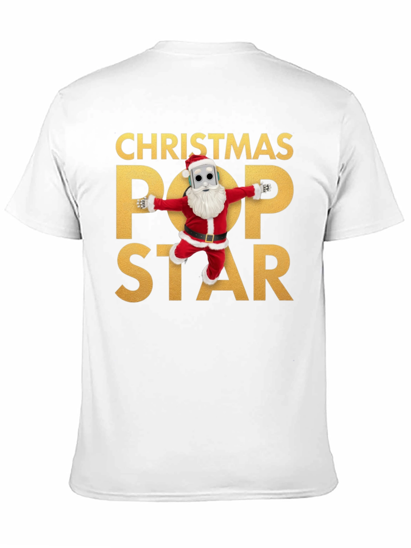 Christmas Pop Star Black T-Shirt