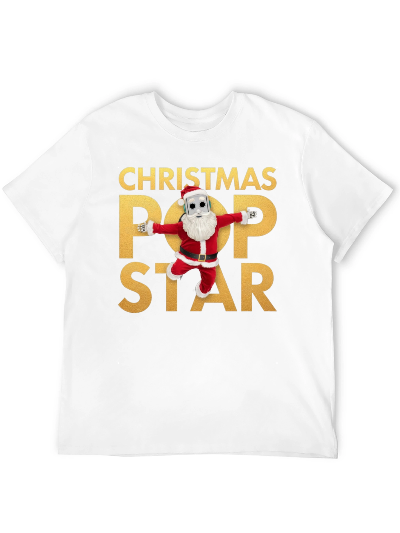 Christmas Pop Star Black T-Shirt