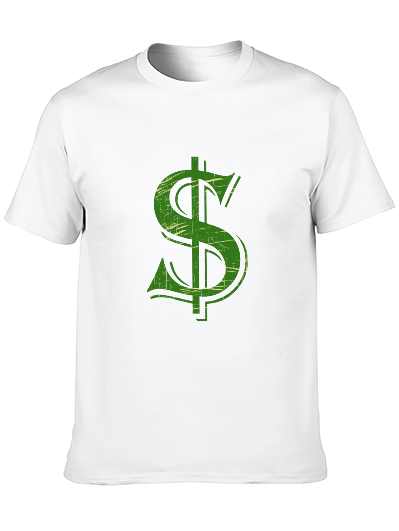 Dollar Sign Graphic Tee - Mens Black Cotton Shirt