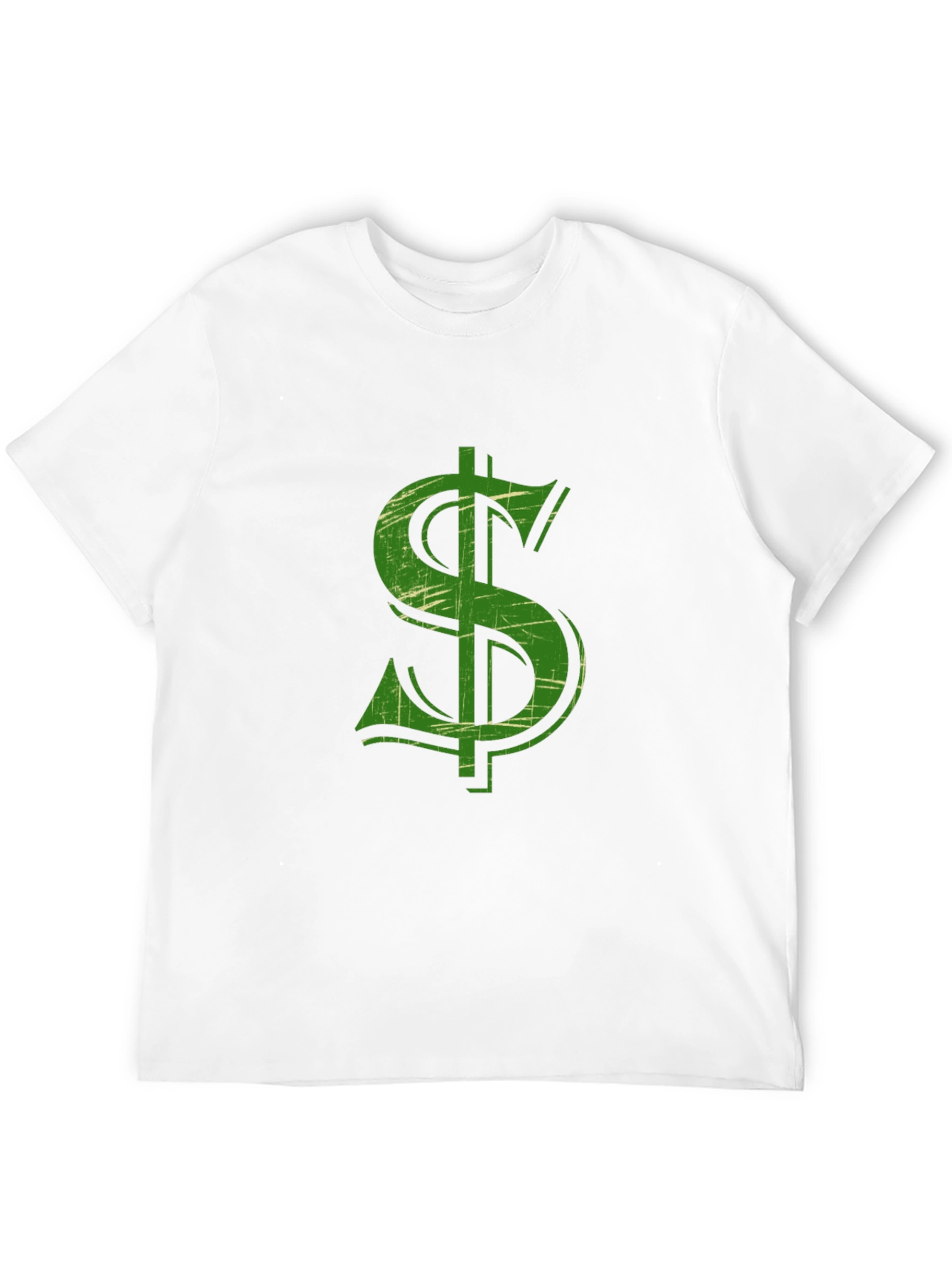 Dollar Sign Graphic Tee - Mens Black Cotton Shirt