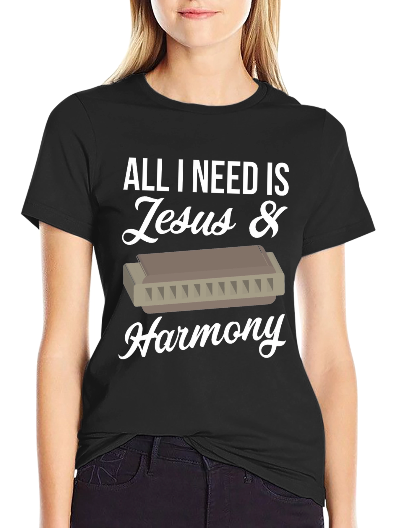 Jesus & Harmony T-Shirt - Music Lover Tee
