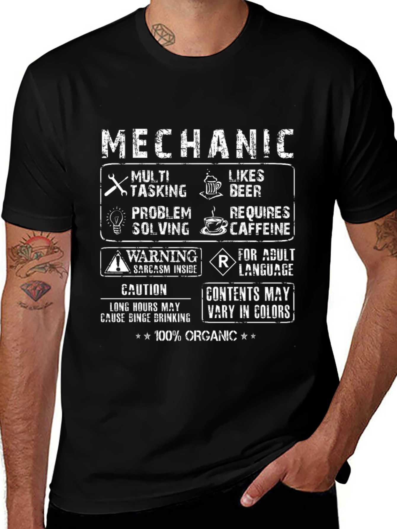 Mechanic T-Shirt: Multi-Tasking Beer Lover