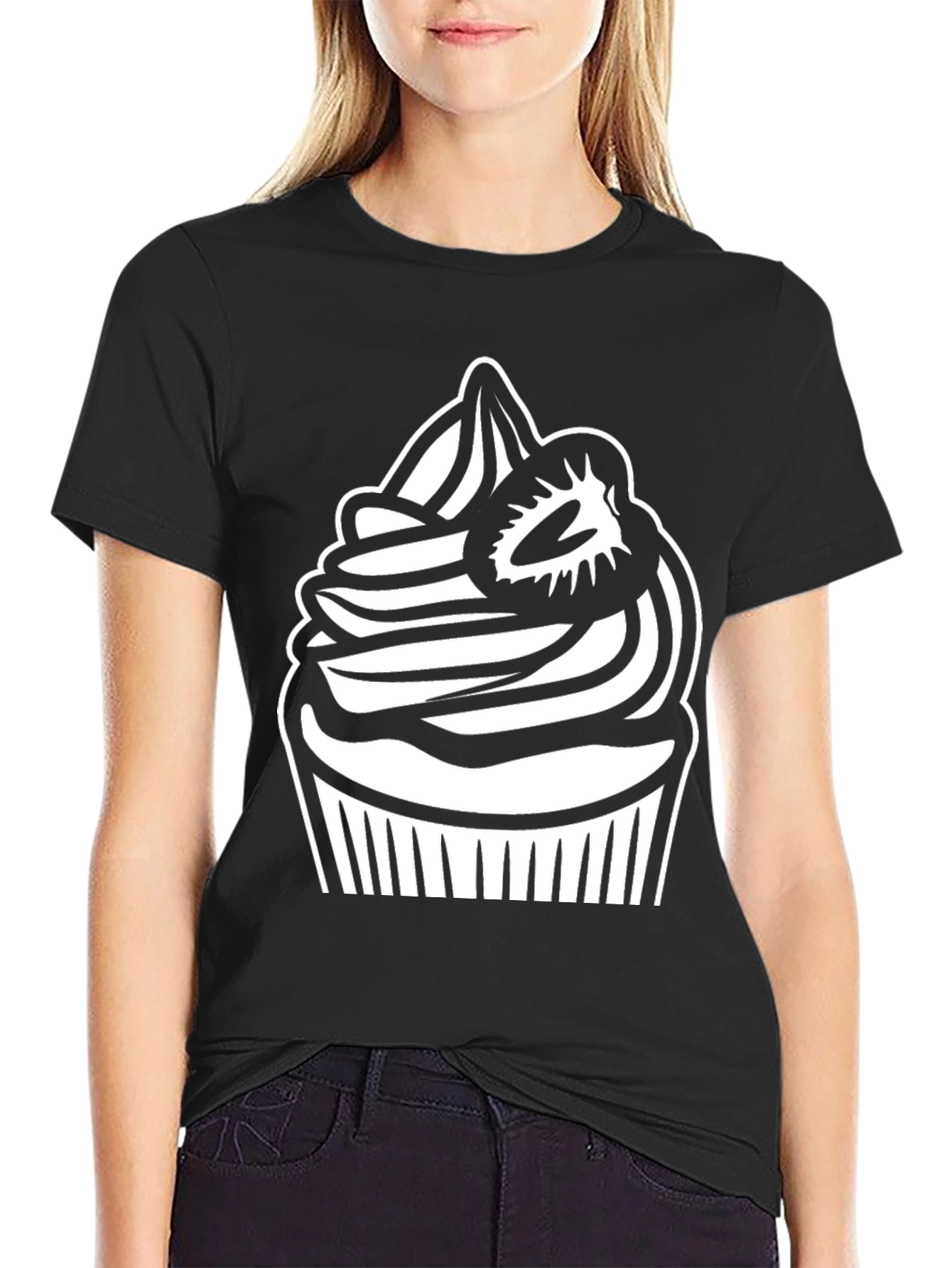 Cupcake Graphic T-Shirt - Sweet Treat Design