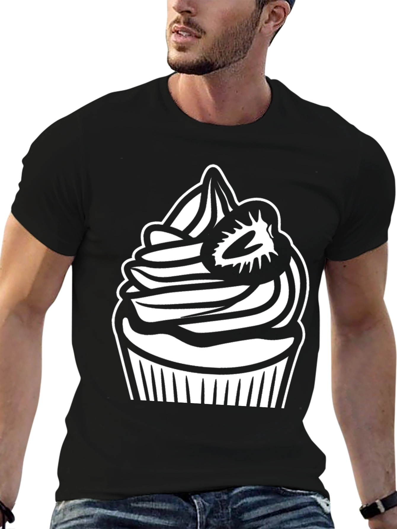 Cupcake Graphic T-Shirt - Sweet Treat Design