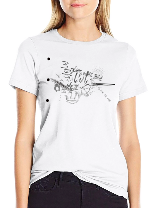 Edgy Graphic Print Black T-Shirt