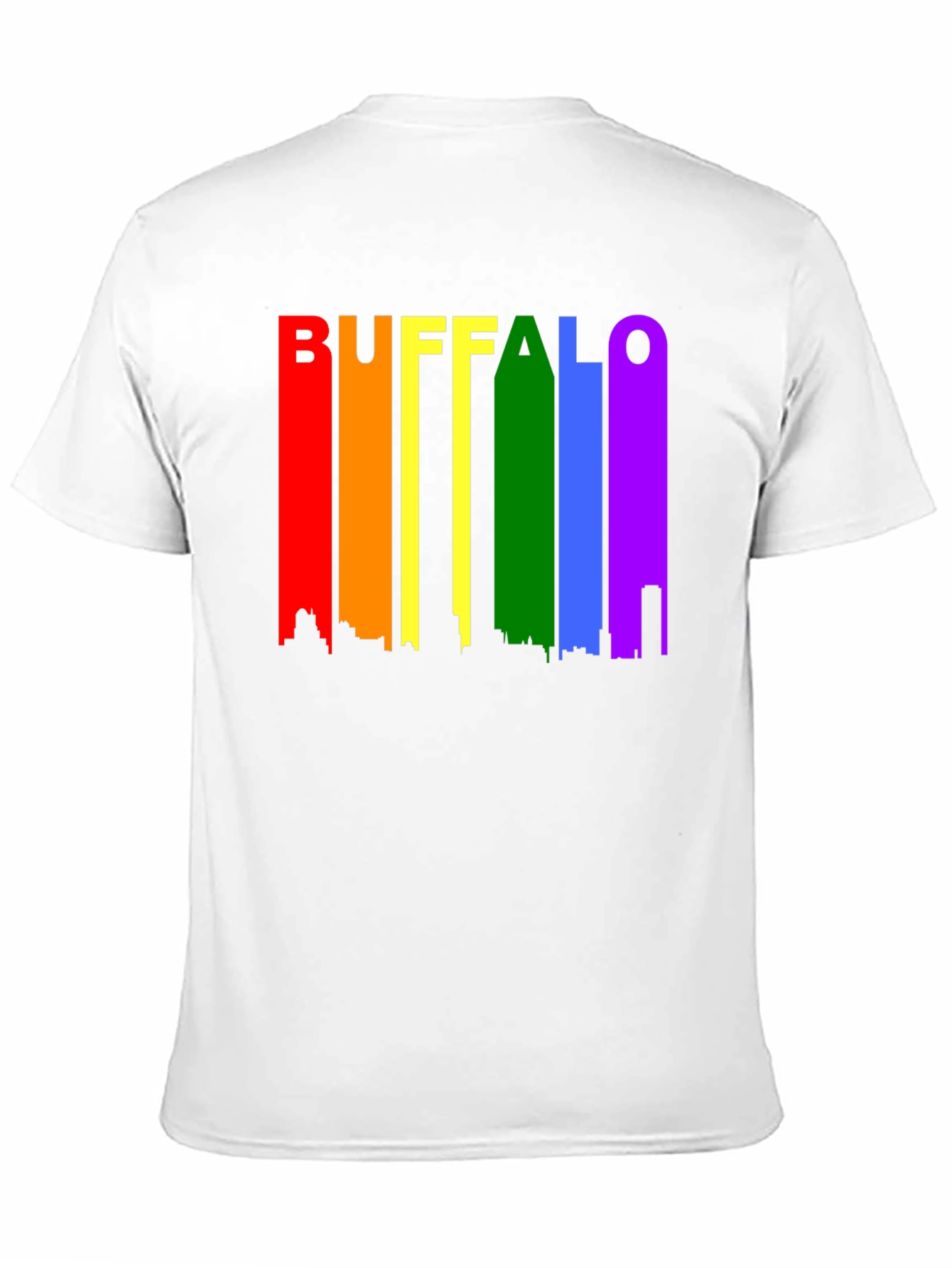 Buffalo Pride T-Shirt Rainbow Skyline