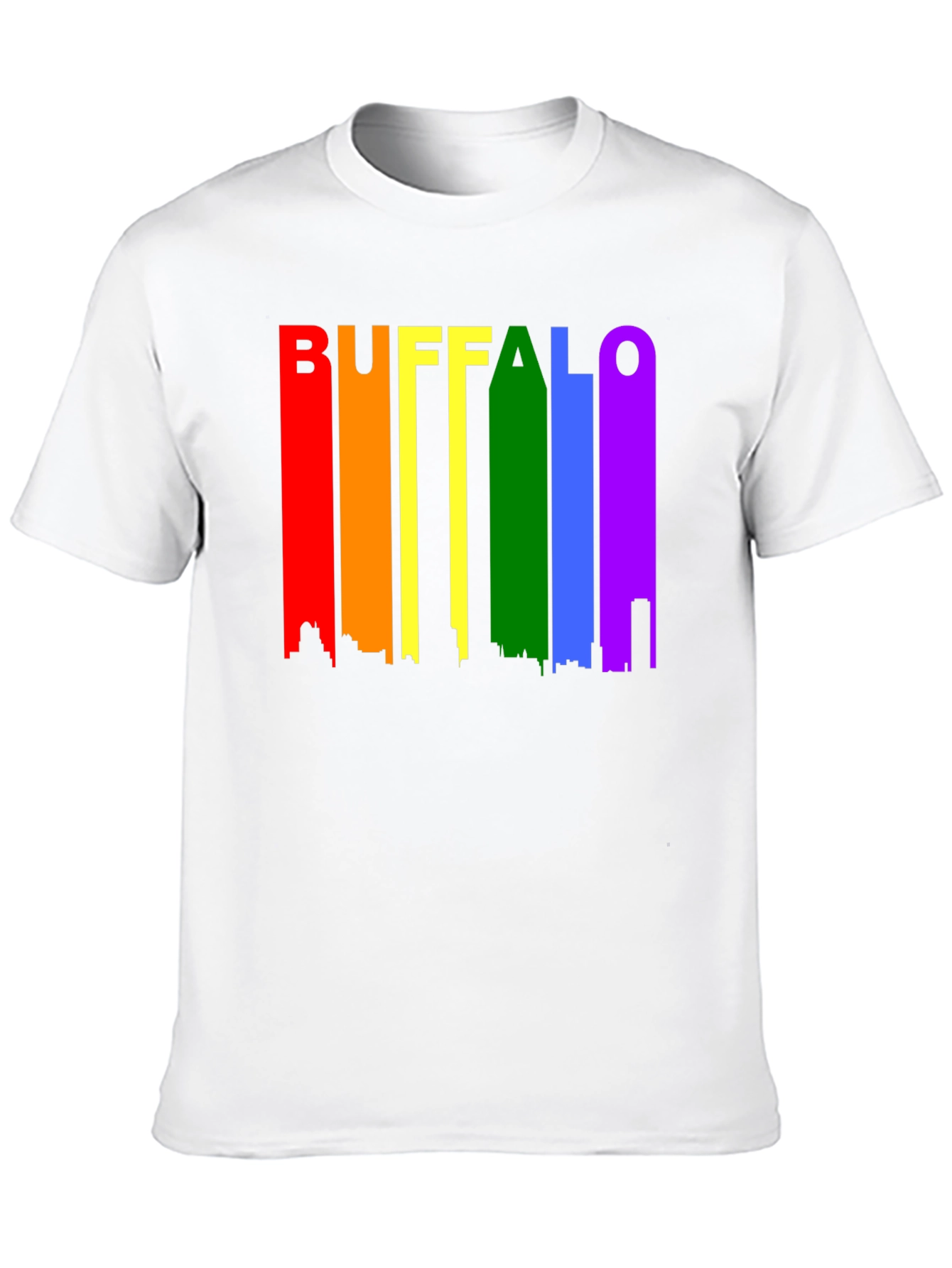 Buffalo Pride T-Shirt Rainbow Skyline