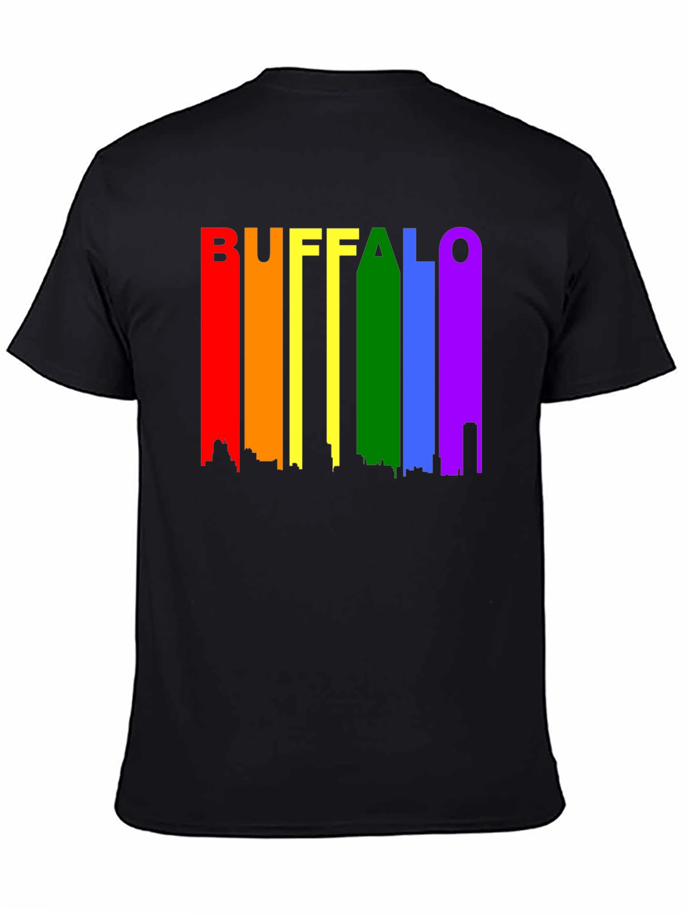 Buffalo Pride T-Shirt Rainbow Skyline