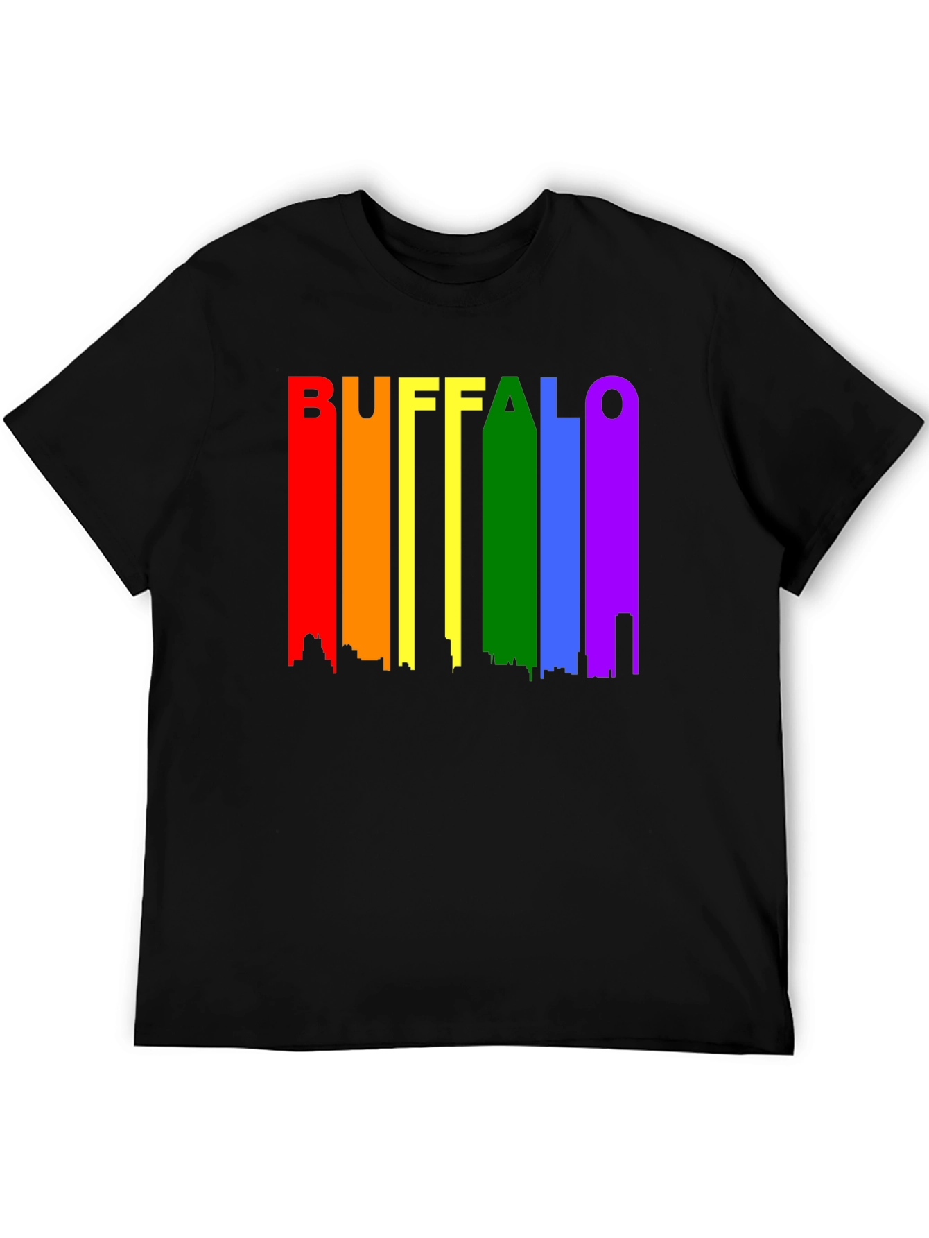 Buffalo Pride T-Shirt Rainbow Skyline