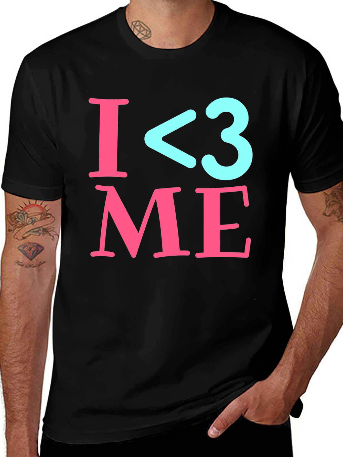 I Heart Me Black T-Shirt
