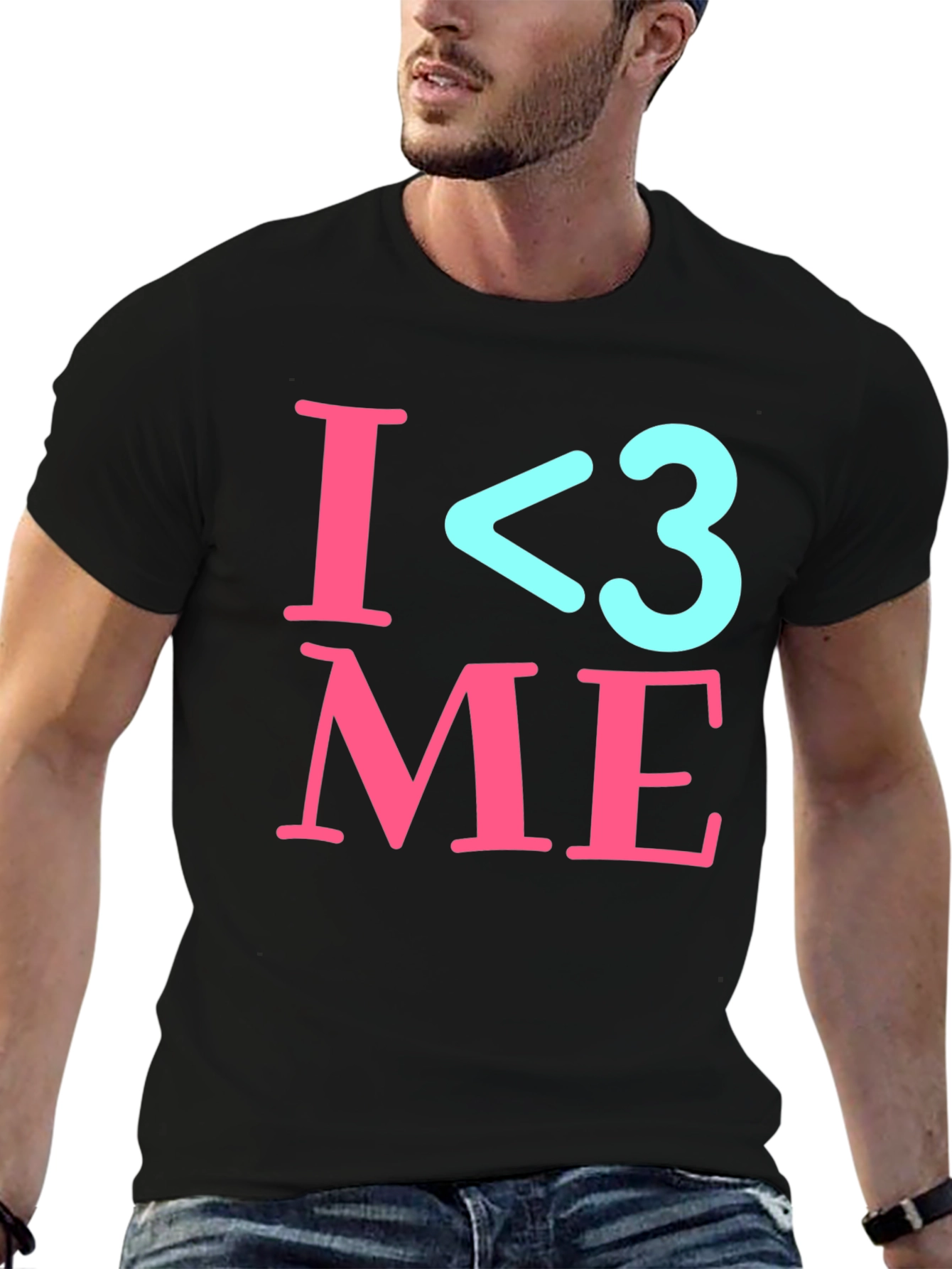 I Heart Me Black T-Shirt