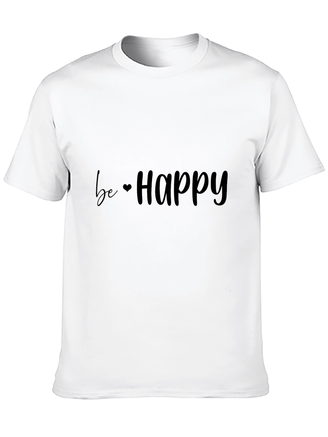 Be Happy Black T-Shirt