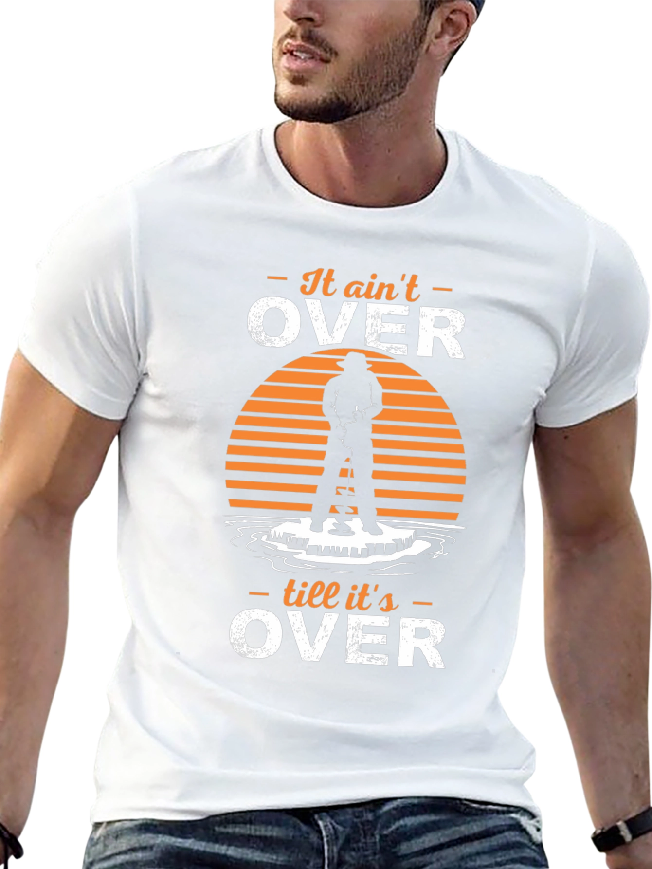 It Aint Over T-Shirt Ice Fishing Humor