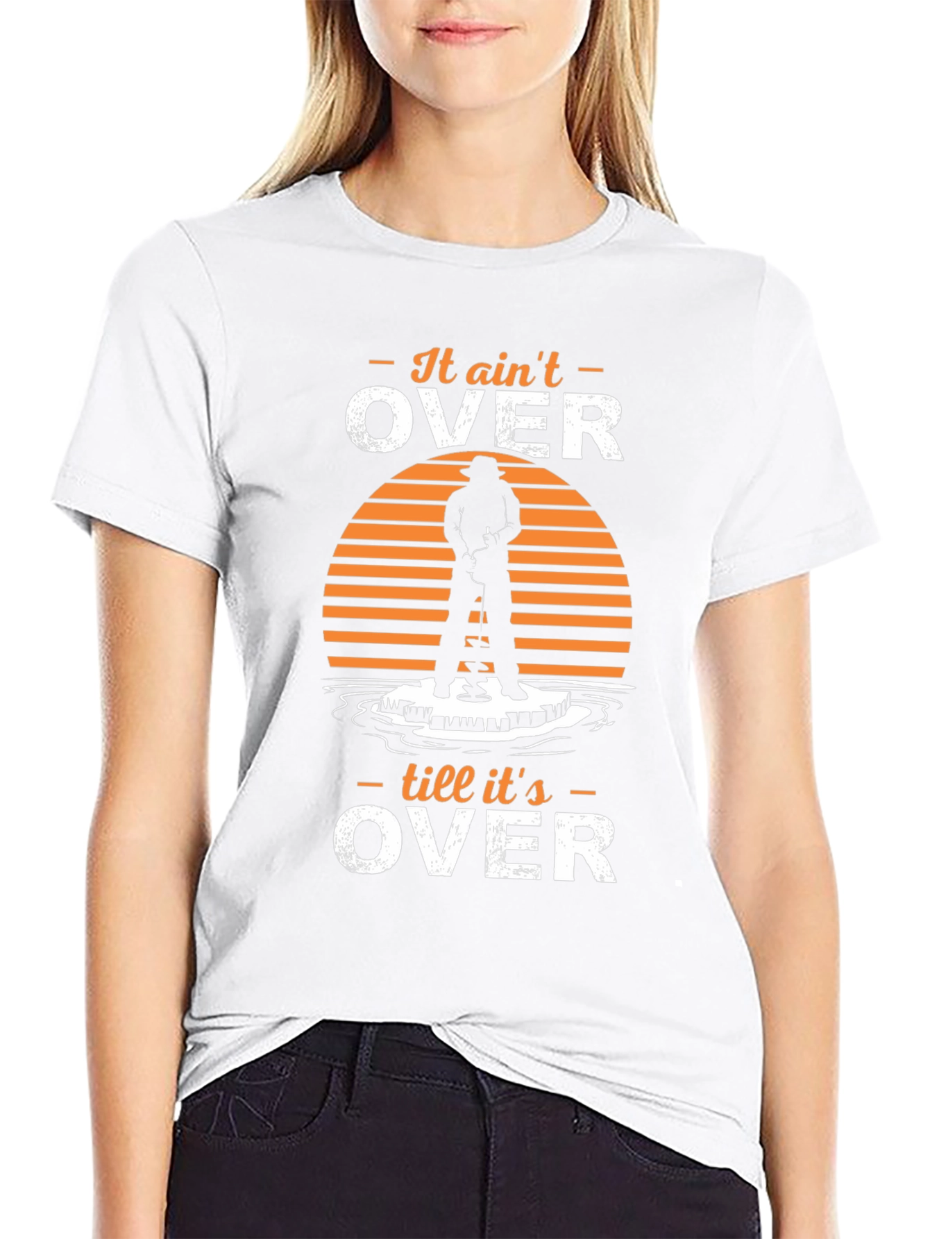 It Aint Over T-Shirt Ice Fishing Humor