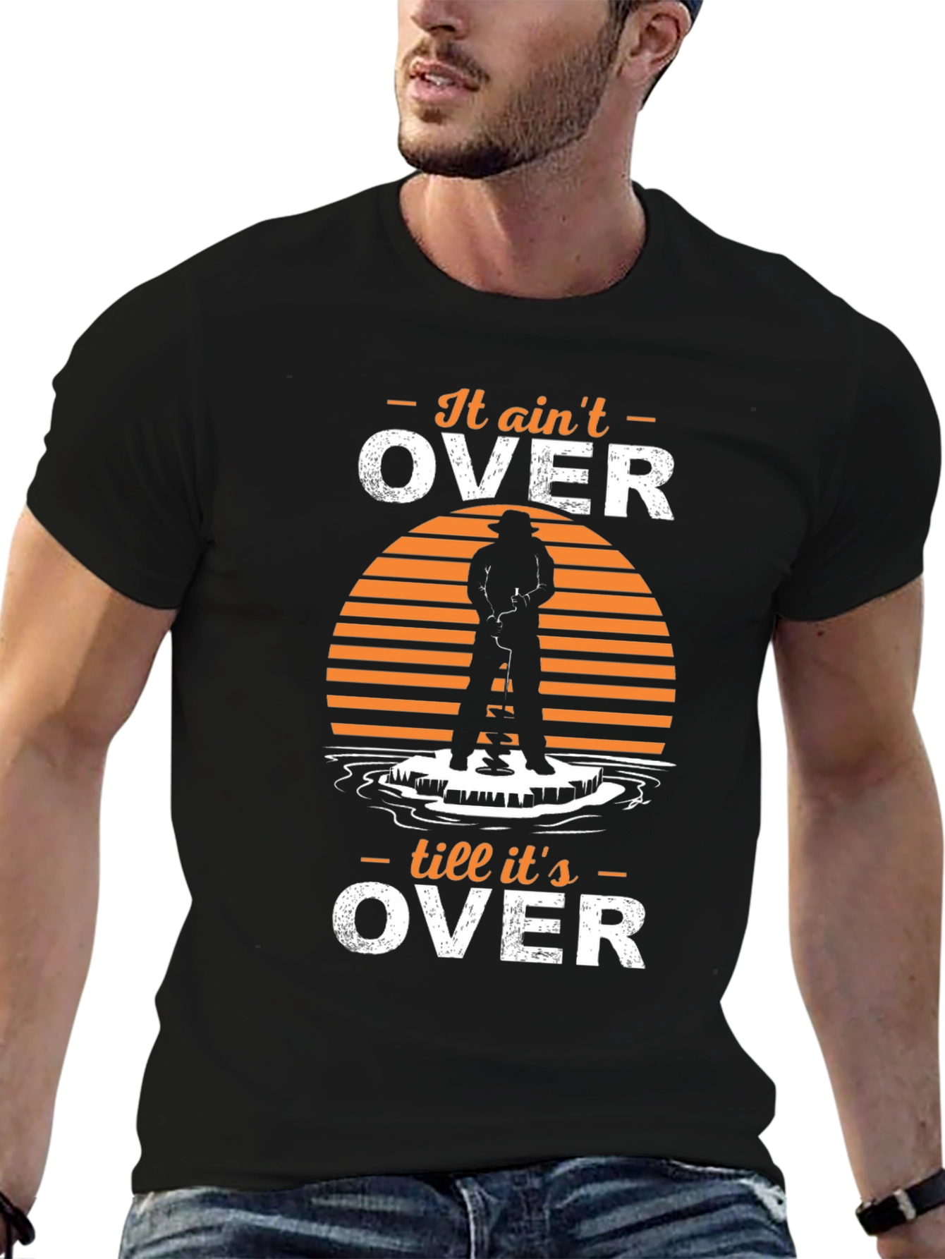 It Aint Over T-Shirt Ice Fishing Humor