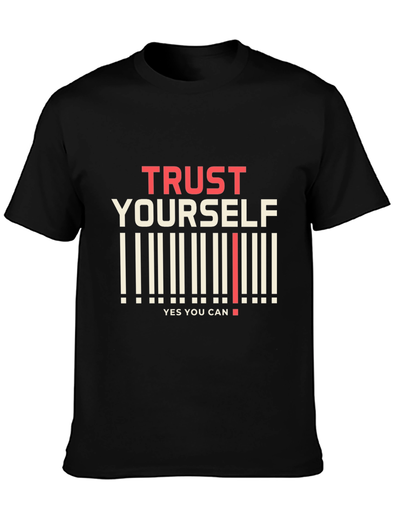 Trust Yourself Graphic Print Black T-Shirt
