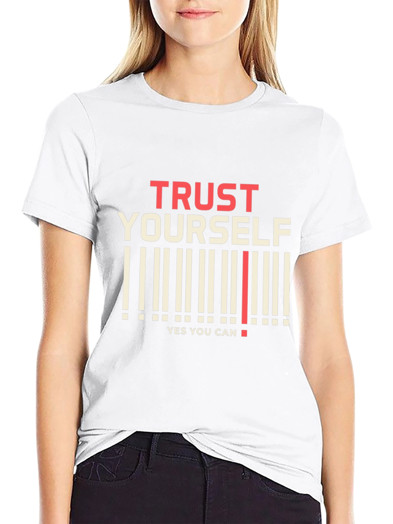 Trust Yourself Graphic Print Black T-Shirt