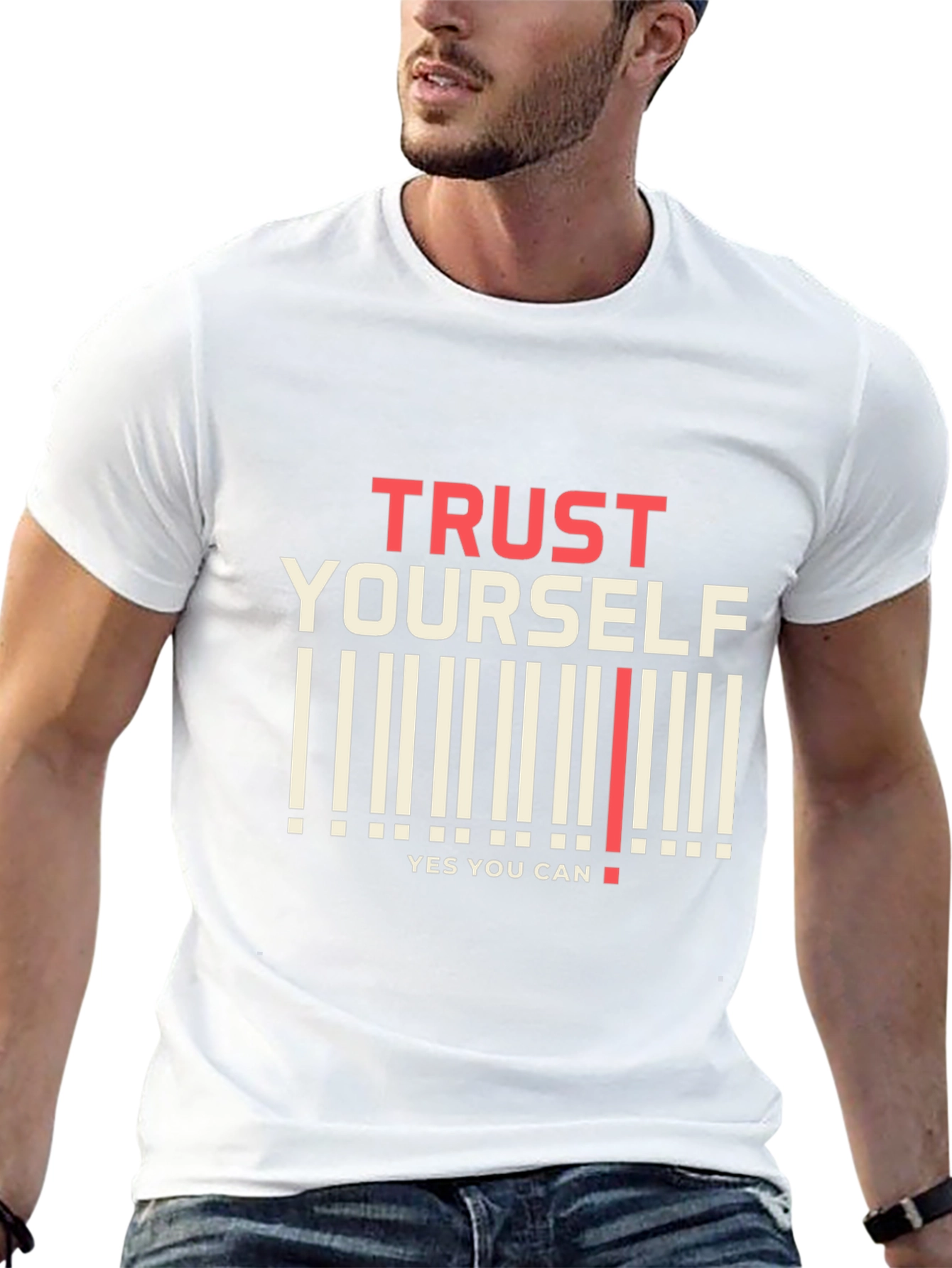Trust Yourself Graphic Print Black T-Shirt