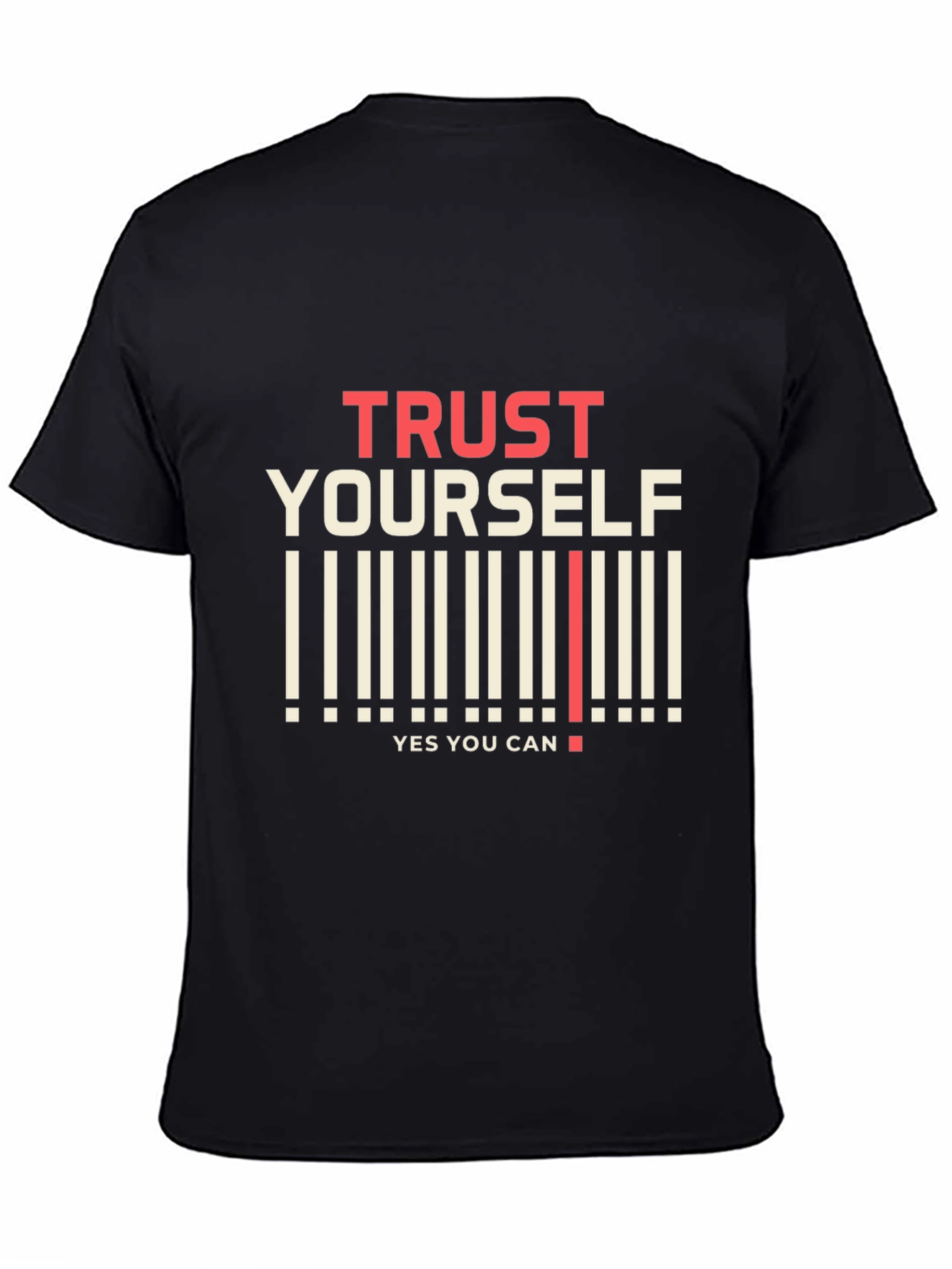 Trust Yourself Graphic Print Black T-Shirt