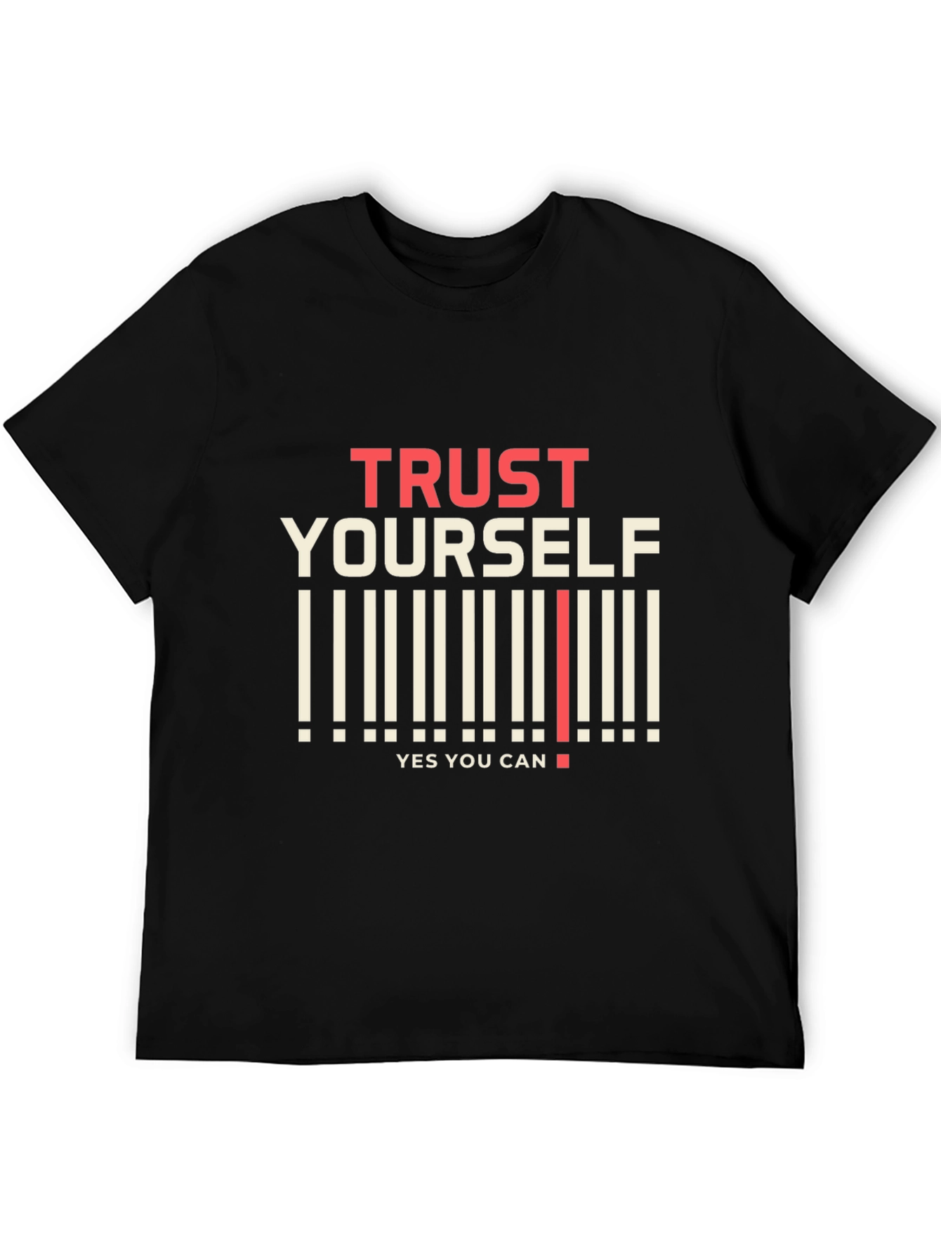 Trust Yourself Graphic Print Black T-Shirt