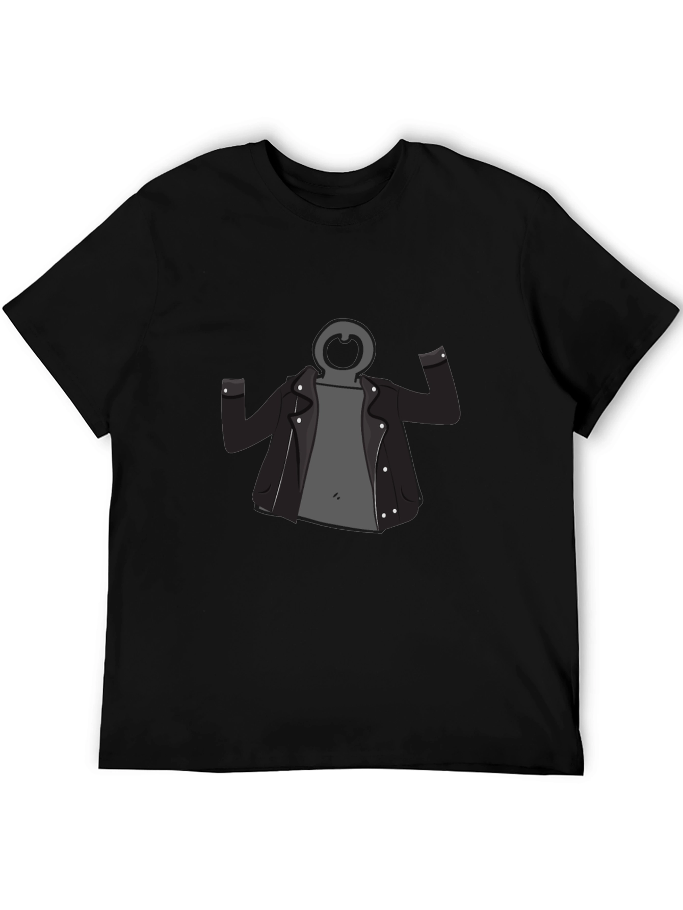 Cool Graphic Tee - Leather Jacket Illusion