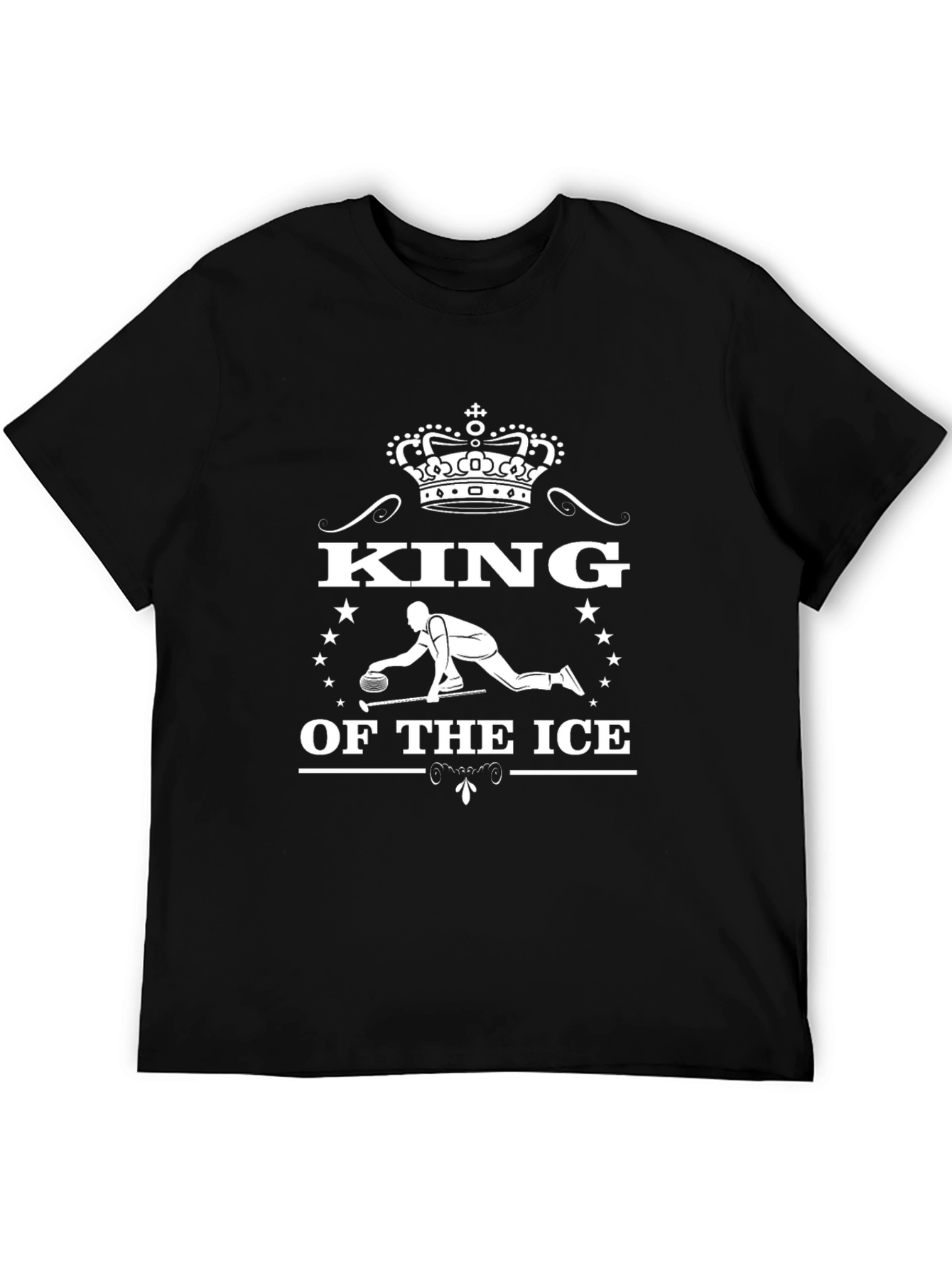 King of the Ice Curling T-Shirt - Black