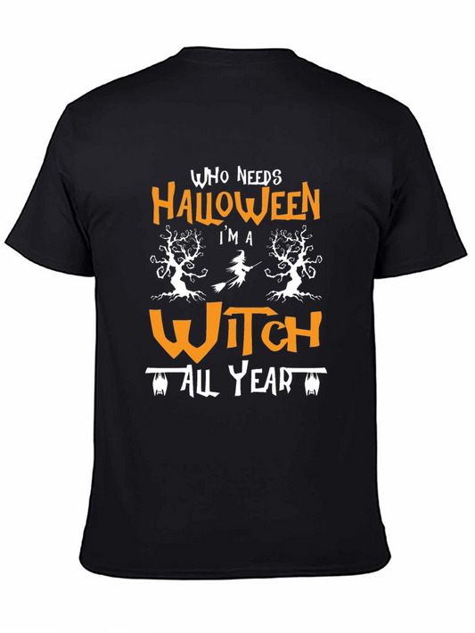 Halloween Witch Graphic Tee - Unisex Holiday Shirt