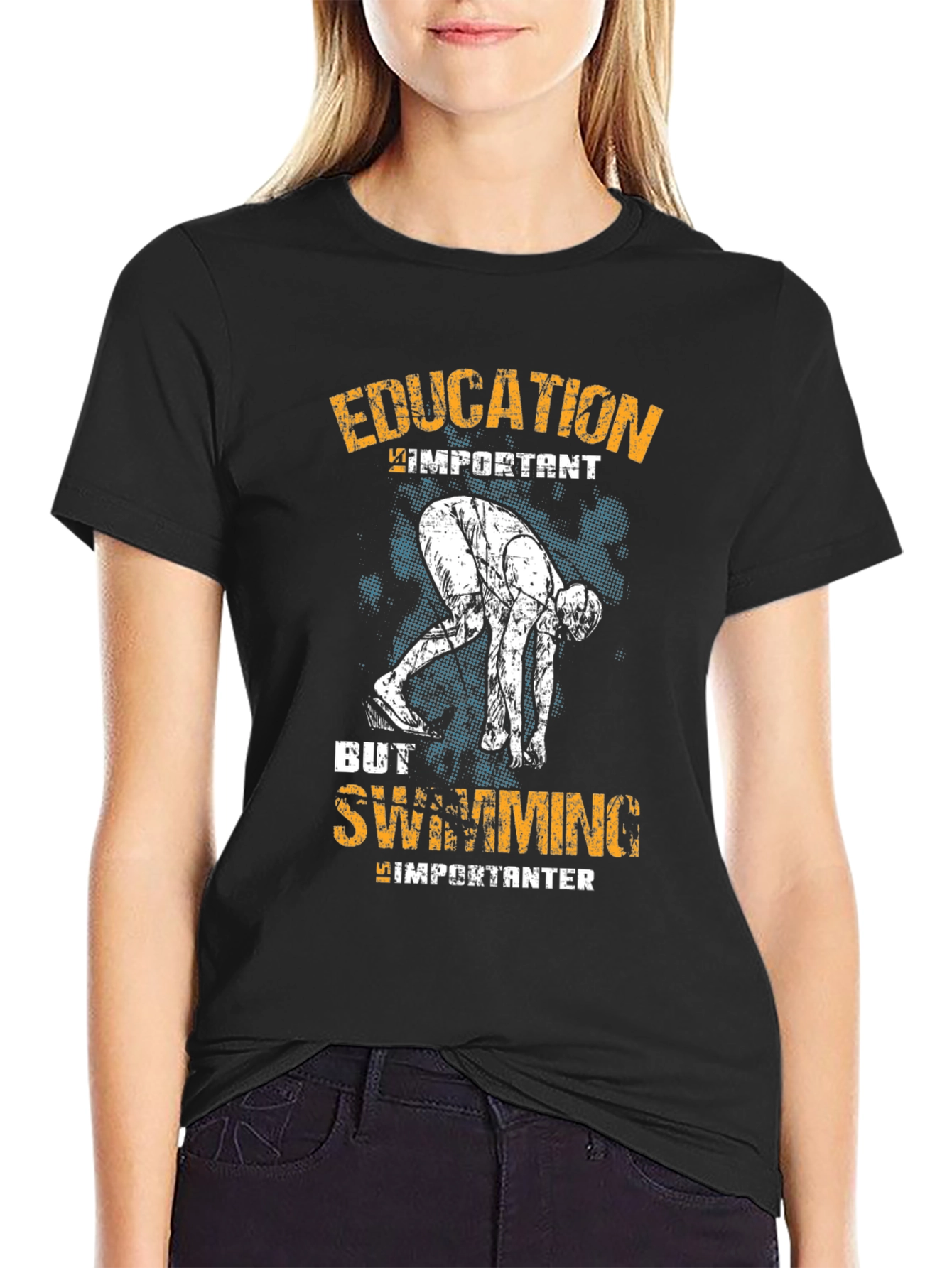 Education Important Swimming Importanter T-Shirt