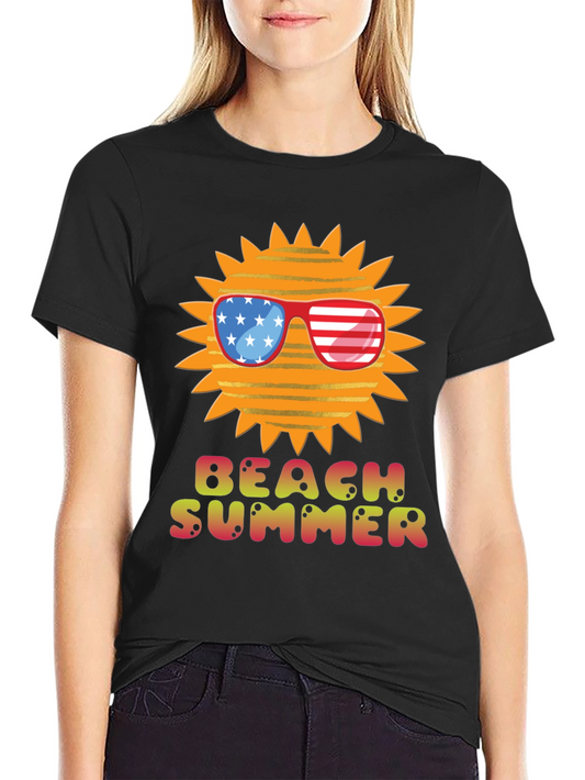 Beach Summer USA Sun Graphic Tee