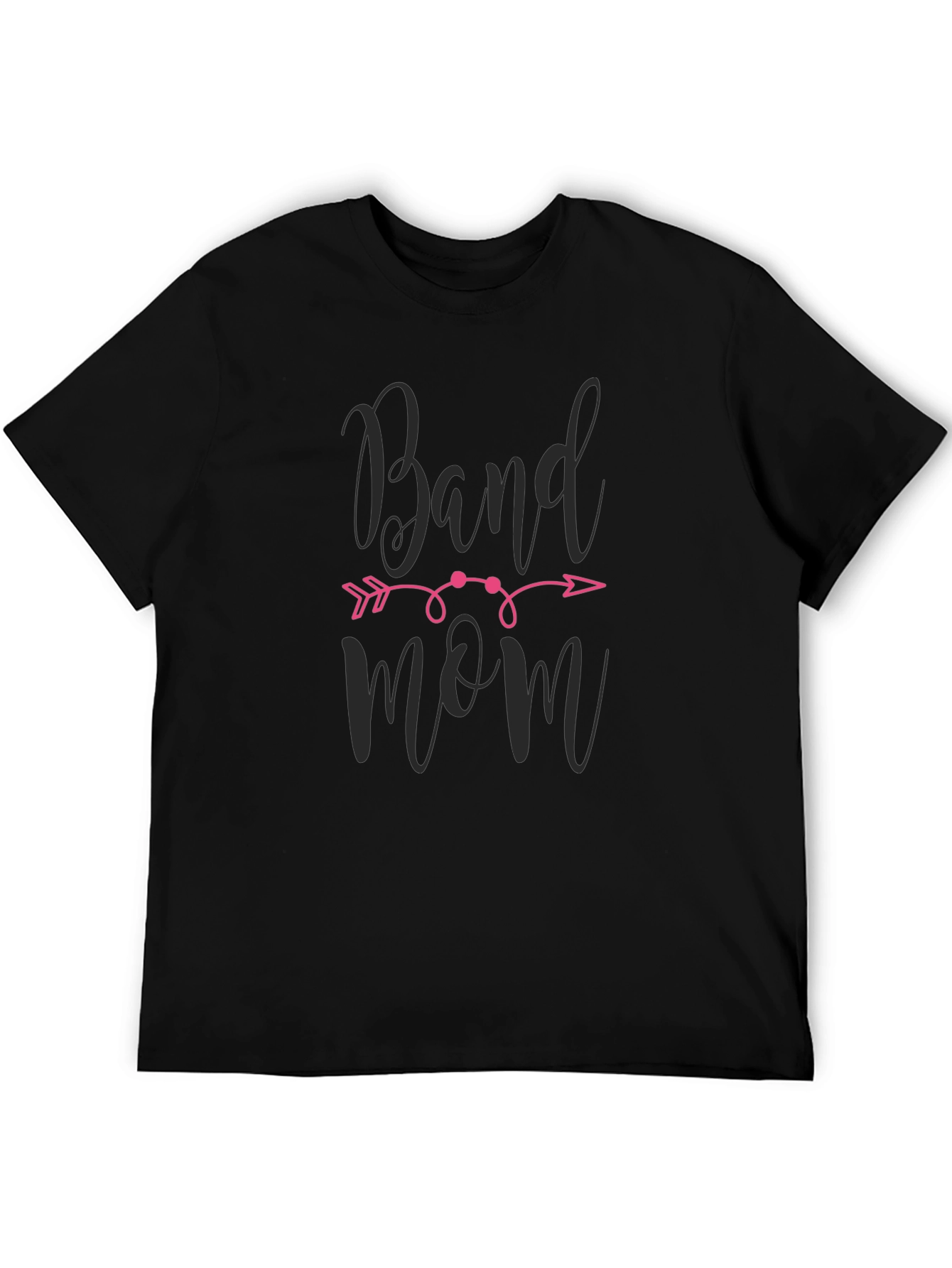 Band Mom Graphic Tee - Black Cotton T-Shirt