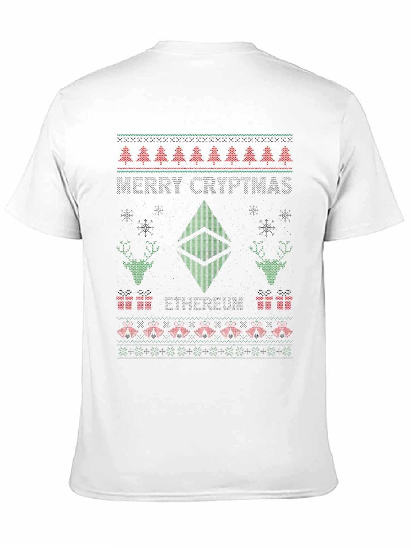 Ugly Christmas Sweater Style ETH T-Shirt