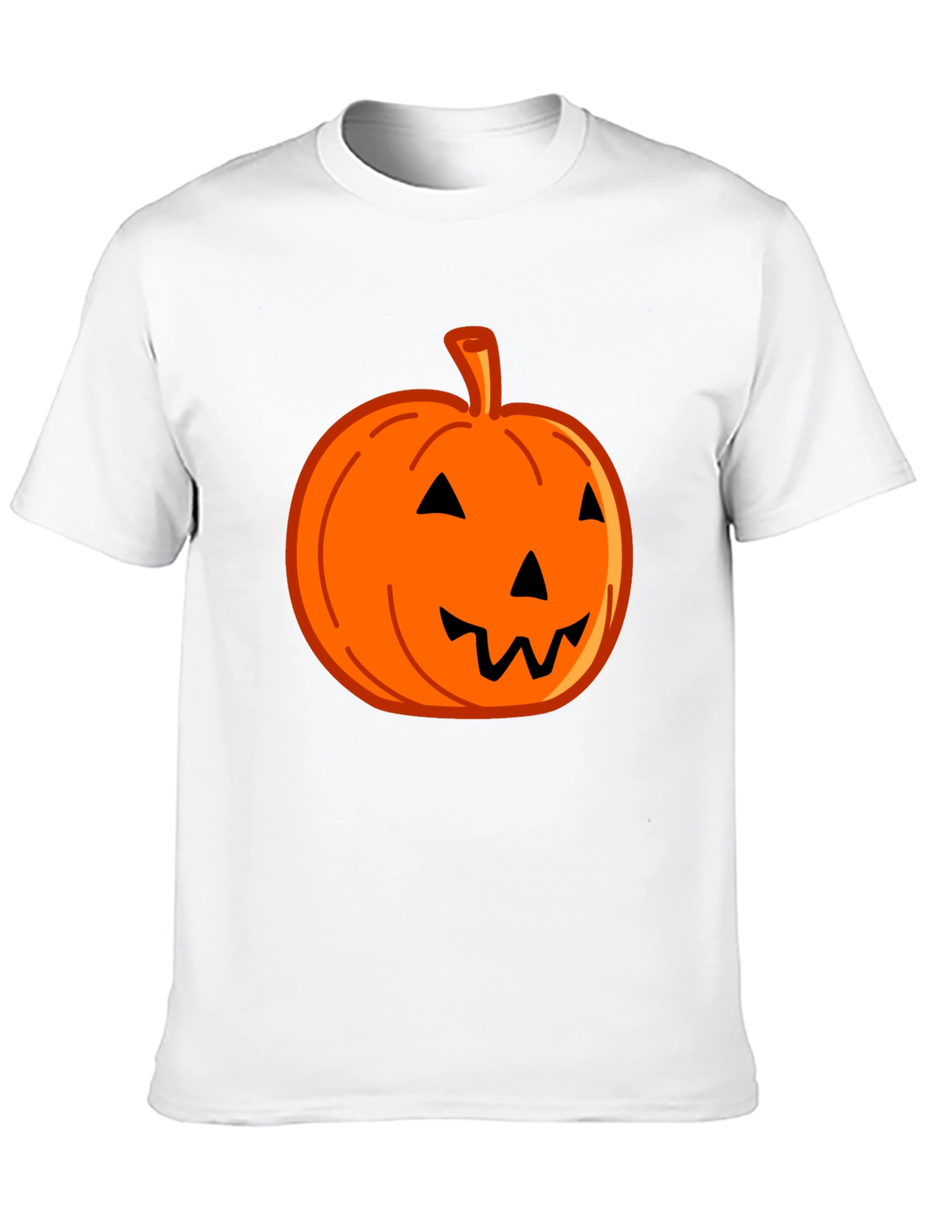 Halloween Pumpkin Graphic Tee - Black