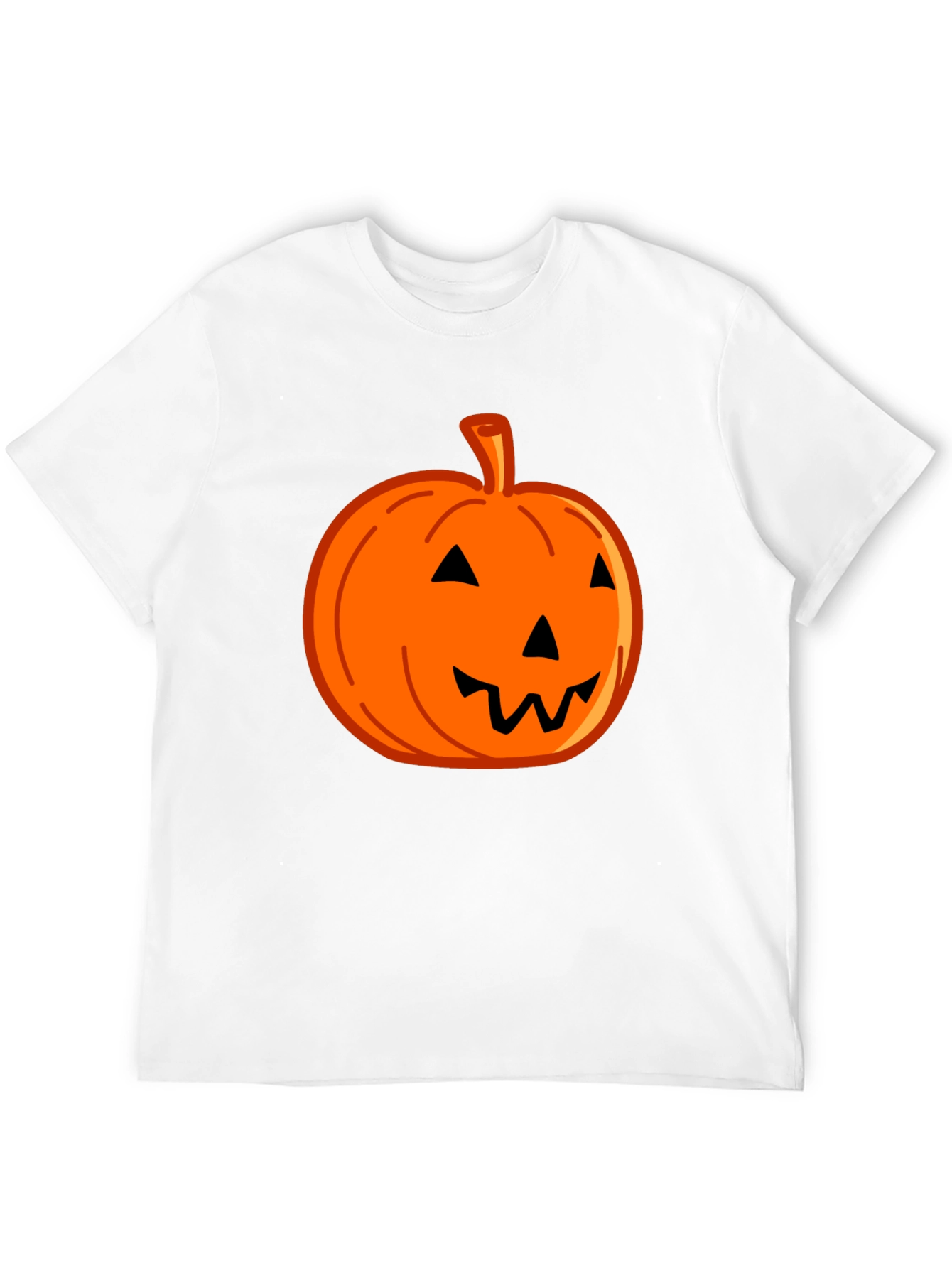 Halloween Pumpkin Graphic Tee - Black