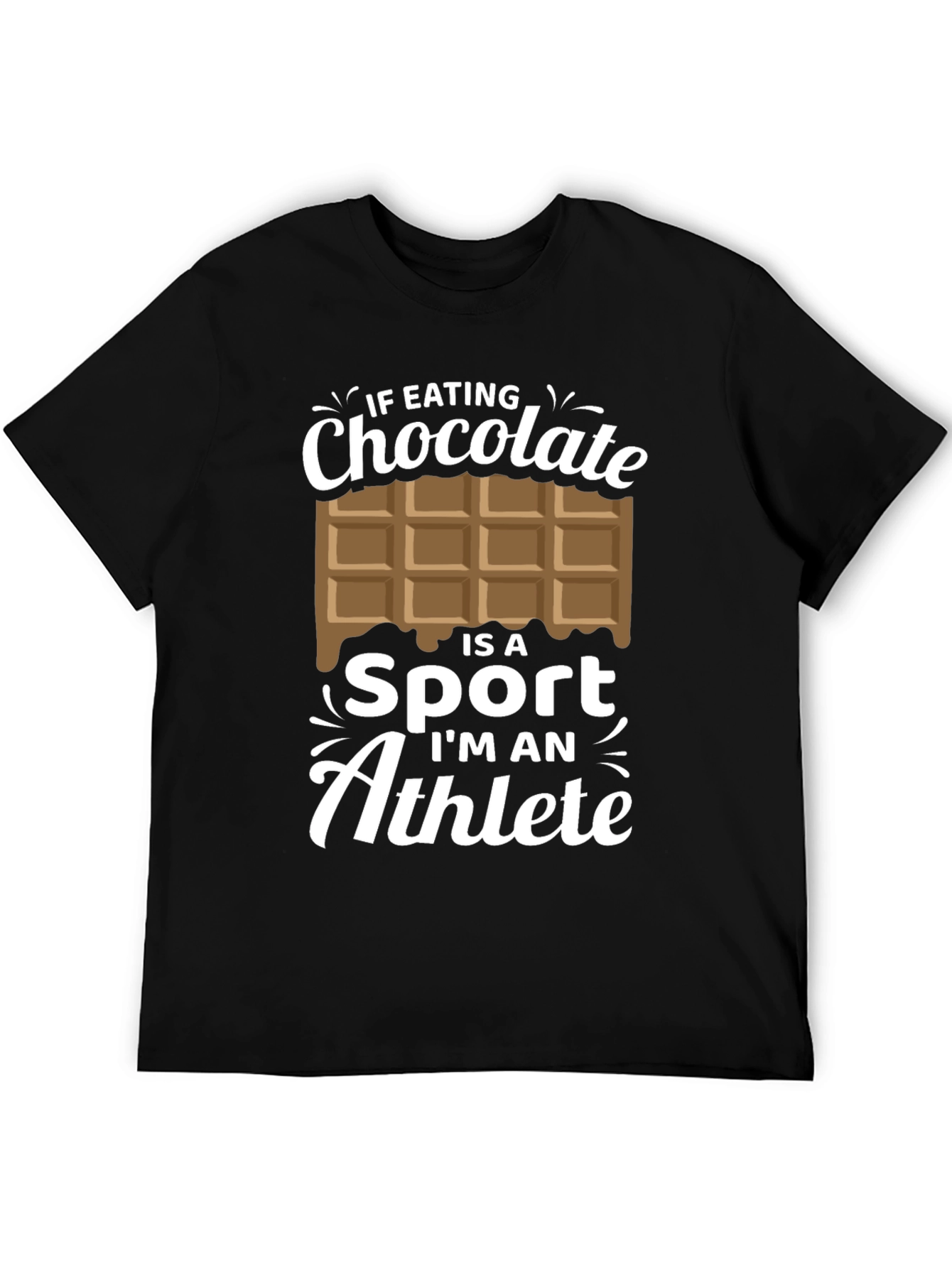 Chocolate Athlete Graphic Tee - Funny Foodie Shirt
