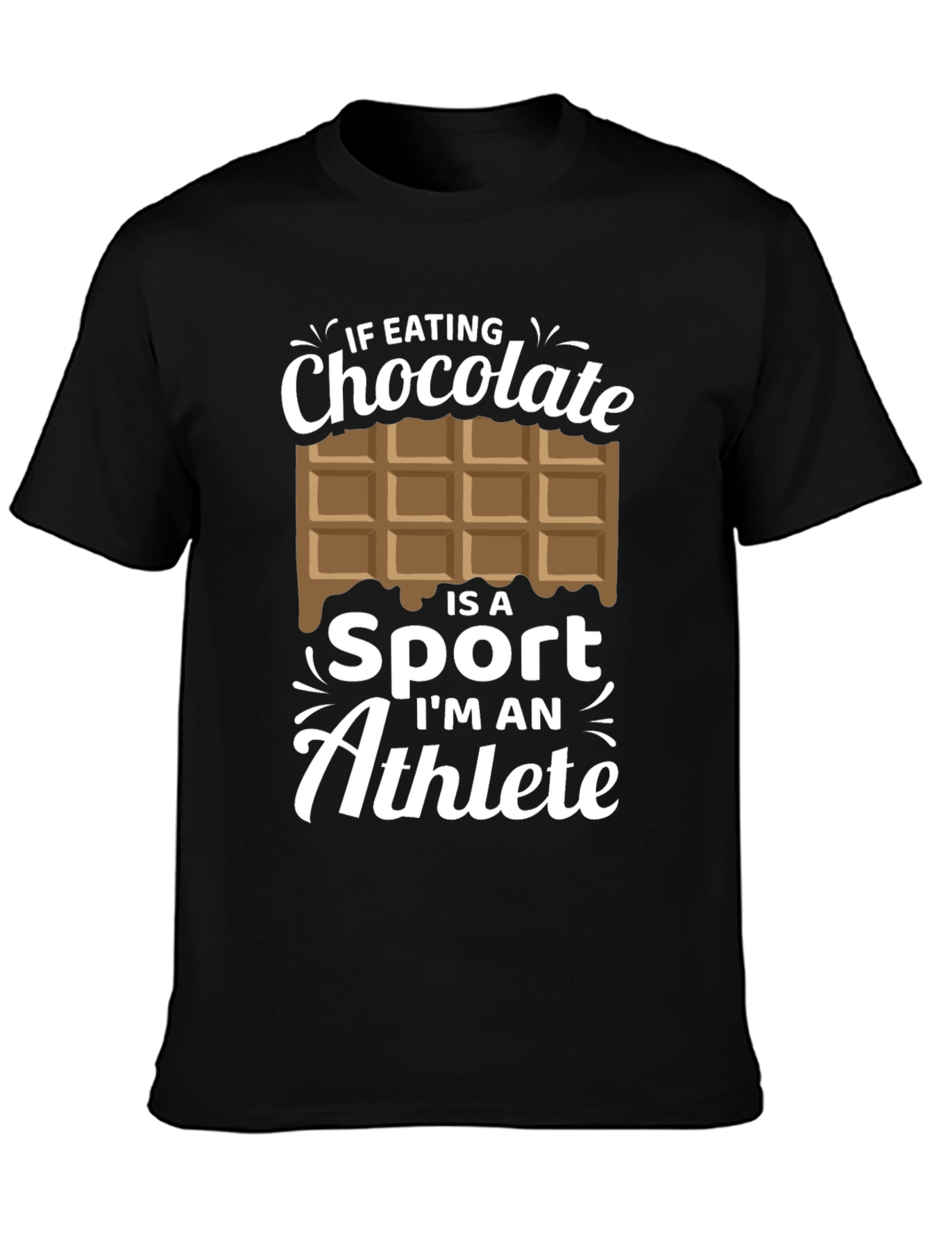 Chocolate Athlete Graphic Tee - Funny Foodie Shirt