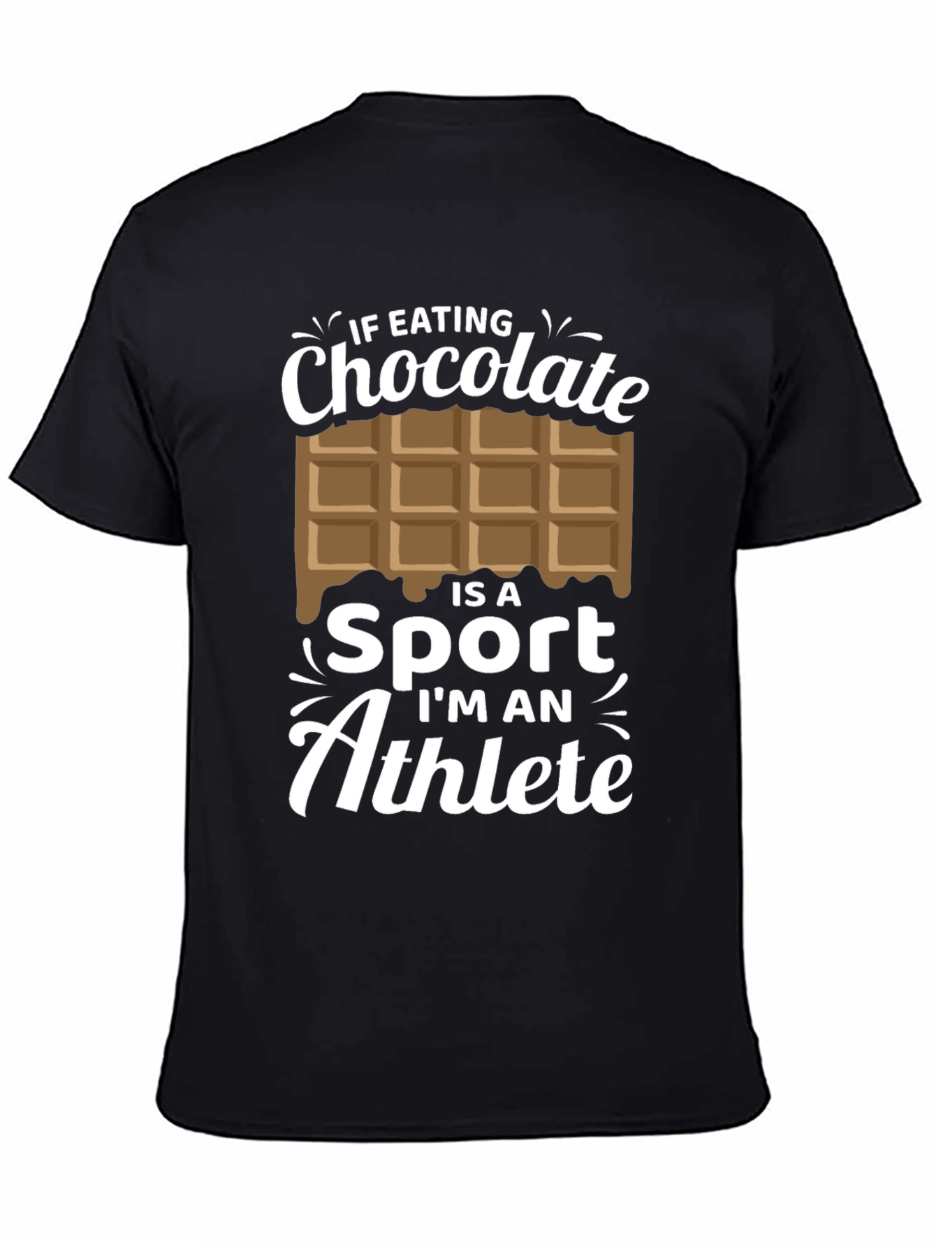 Chocolate Athlete Graphic Tee - Funny Foodie Shirt