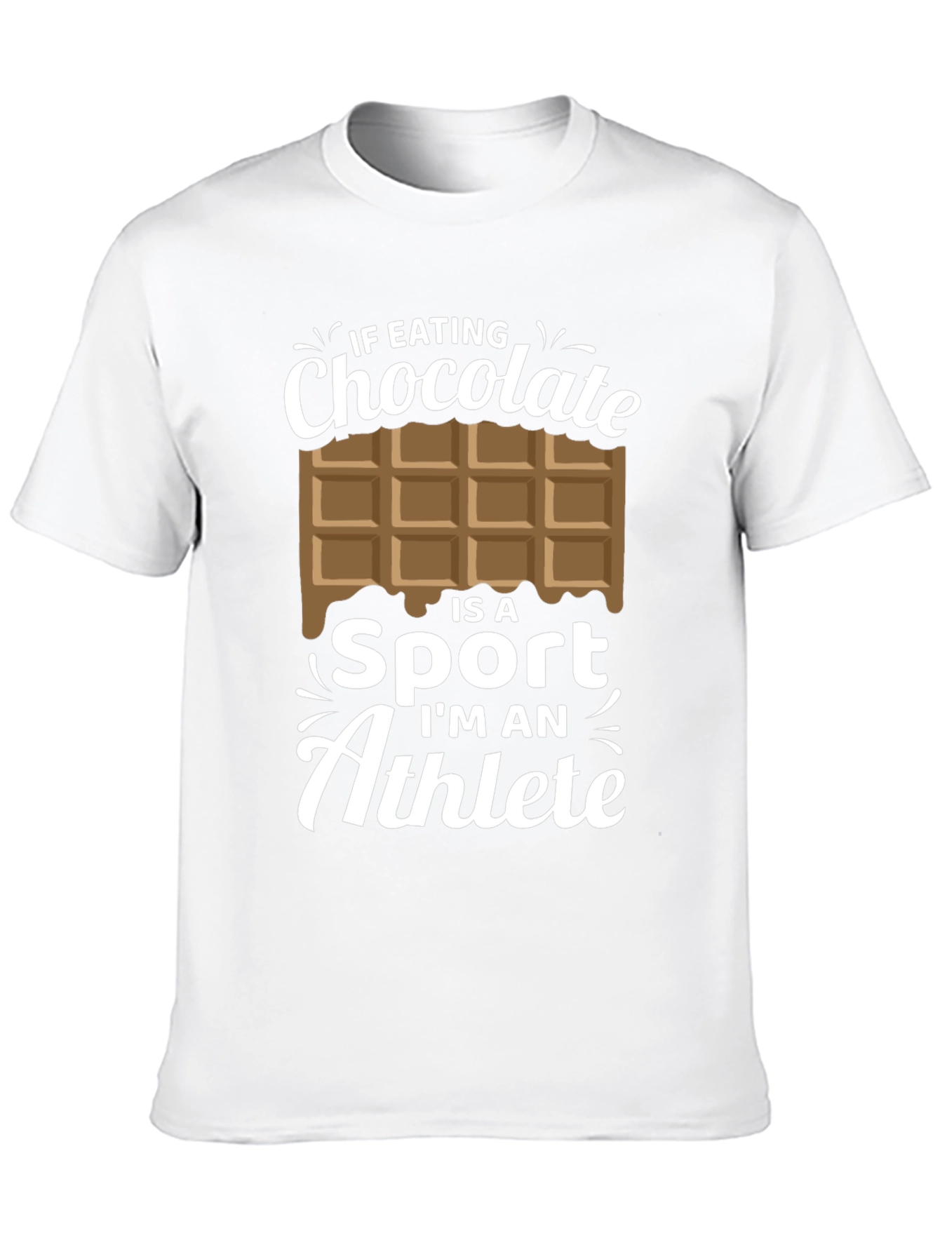 Chocolate Athlete Graphic Tee - Funny Foodie Shirt