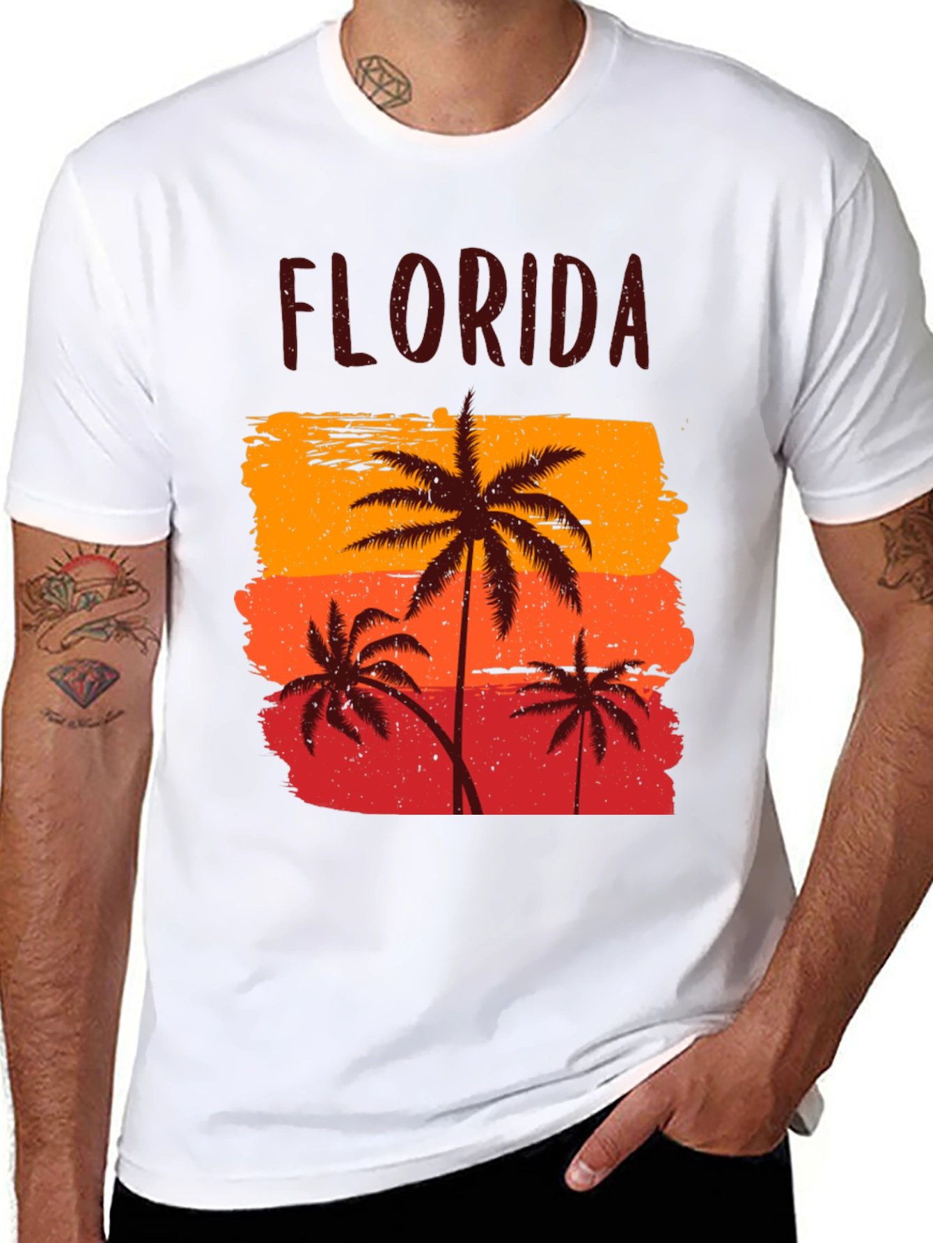 Florida Palm Tree Graphic T-Shirt
