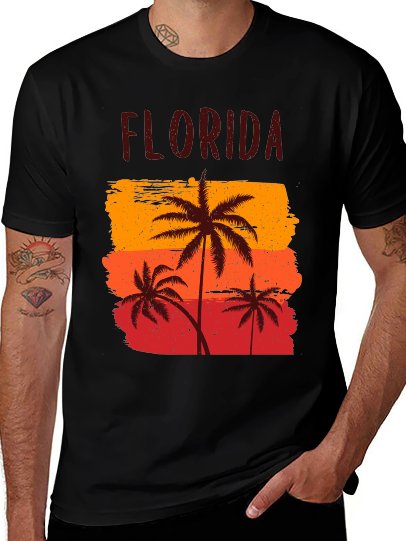 Florida Palm Tree Graphic T-Shirt