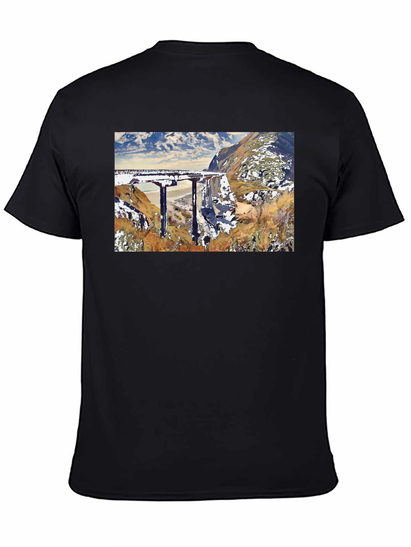 Scenic Bridge T-Shirt: Nature & Architecture