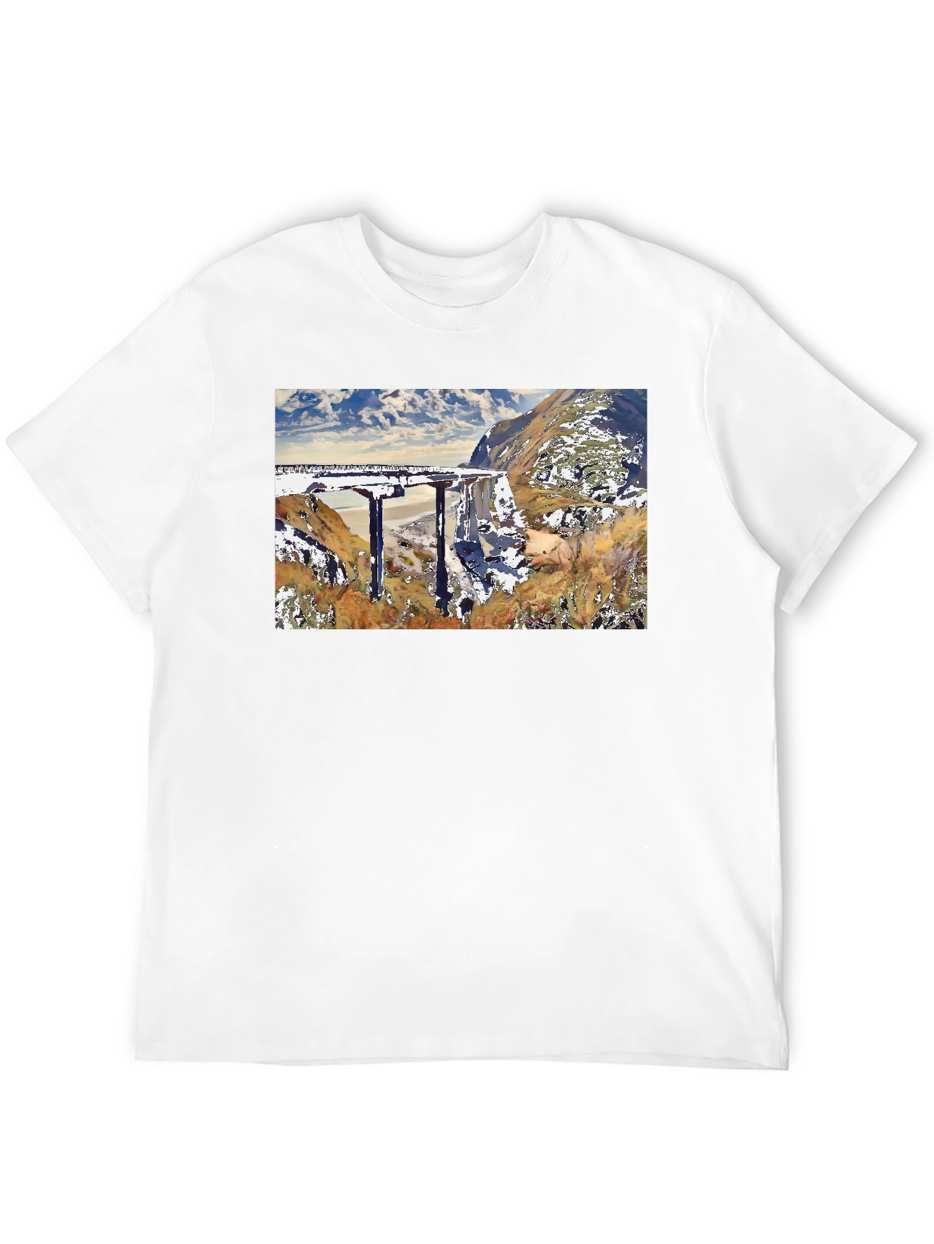 Scenic Bridge T-Shirt: Nature & Architecture