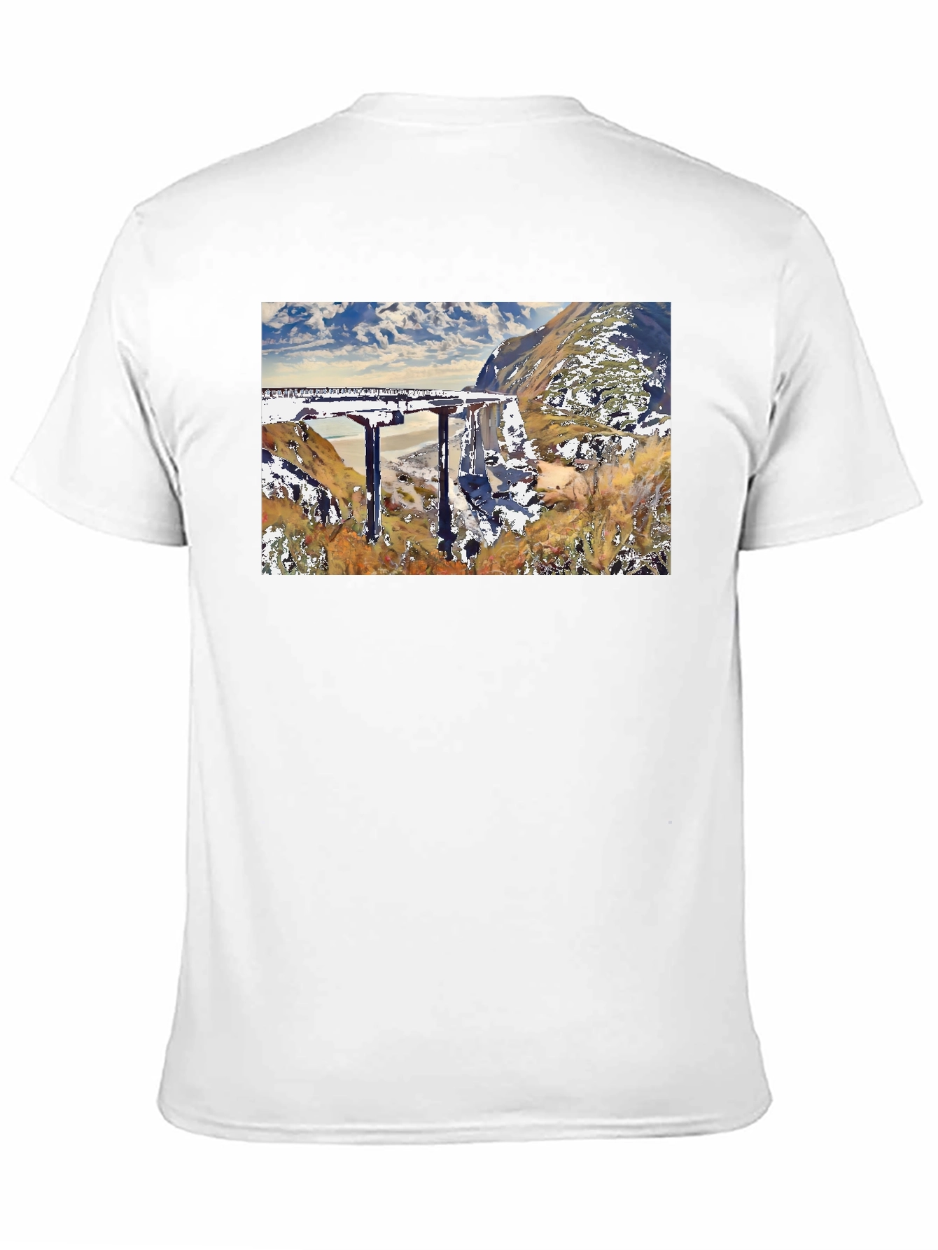 Scenic Bridge T-Shirt: Nature & Architecture